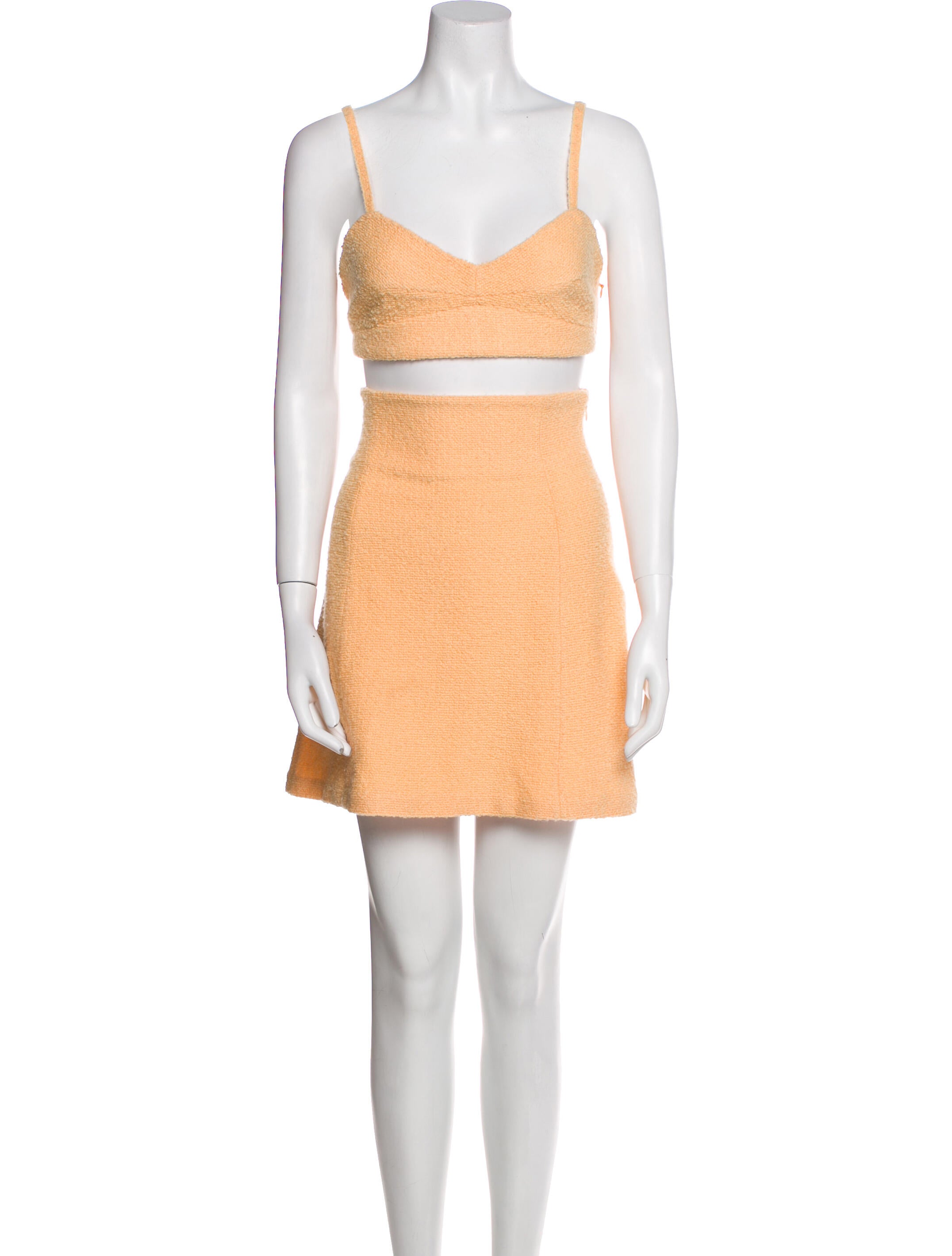 St. John Wool Tweed Pattern Skirt Set