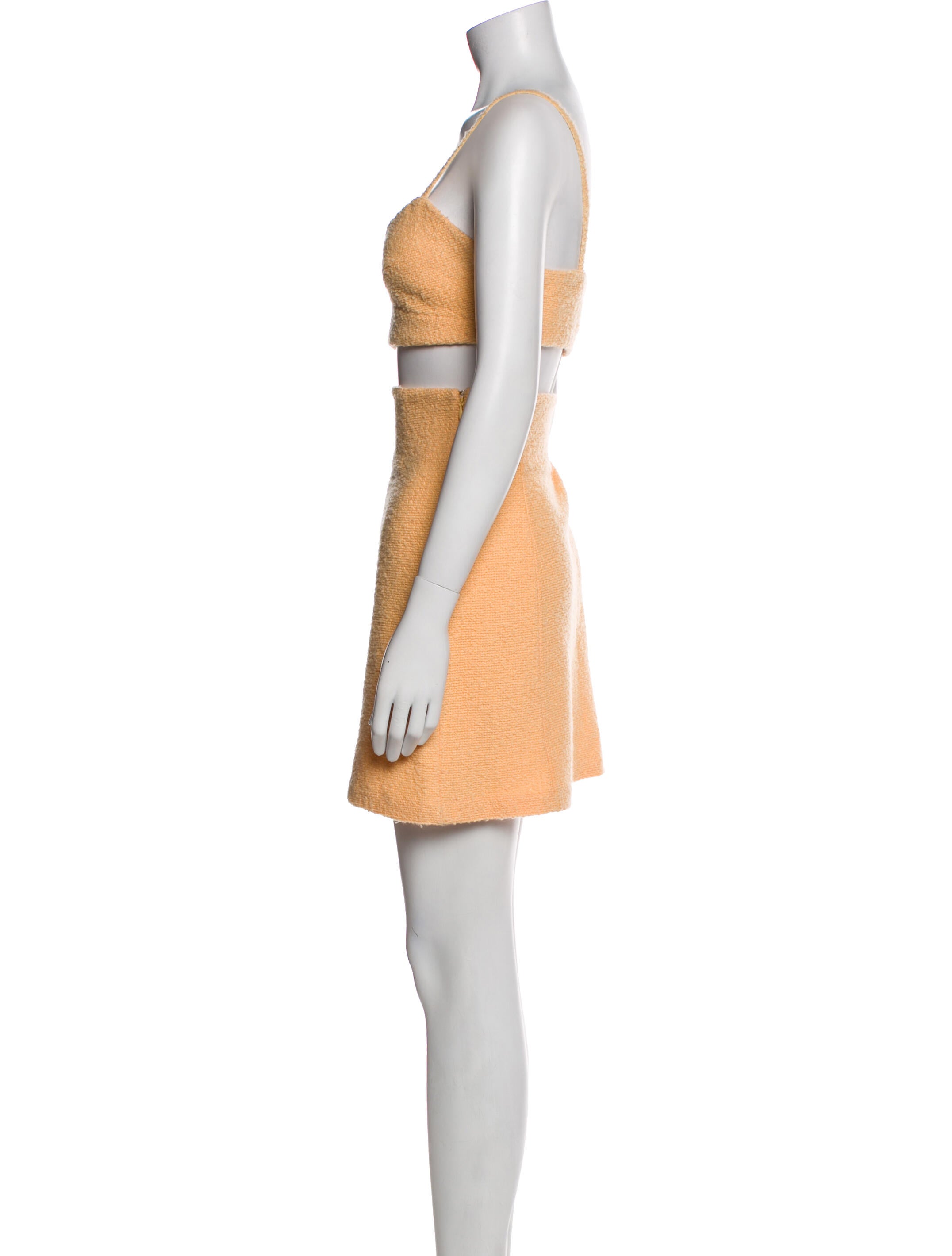 St. John Wool Tweed Pattern Skirt Set