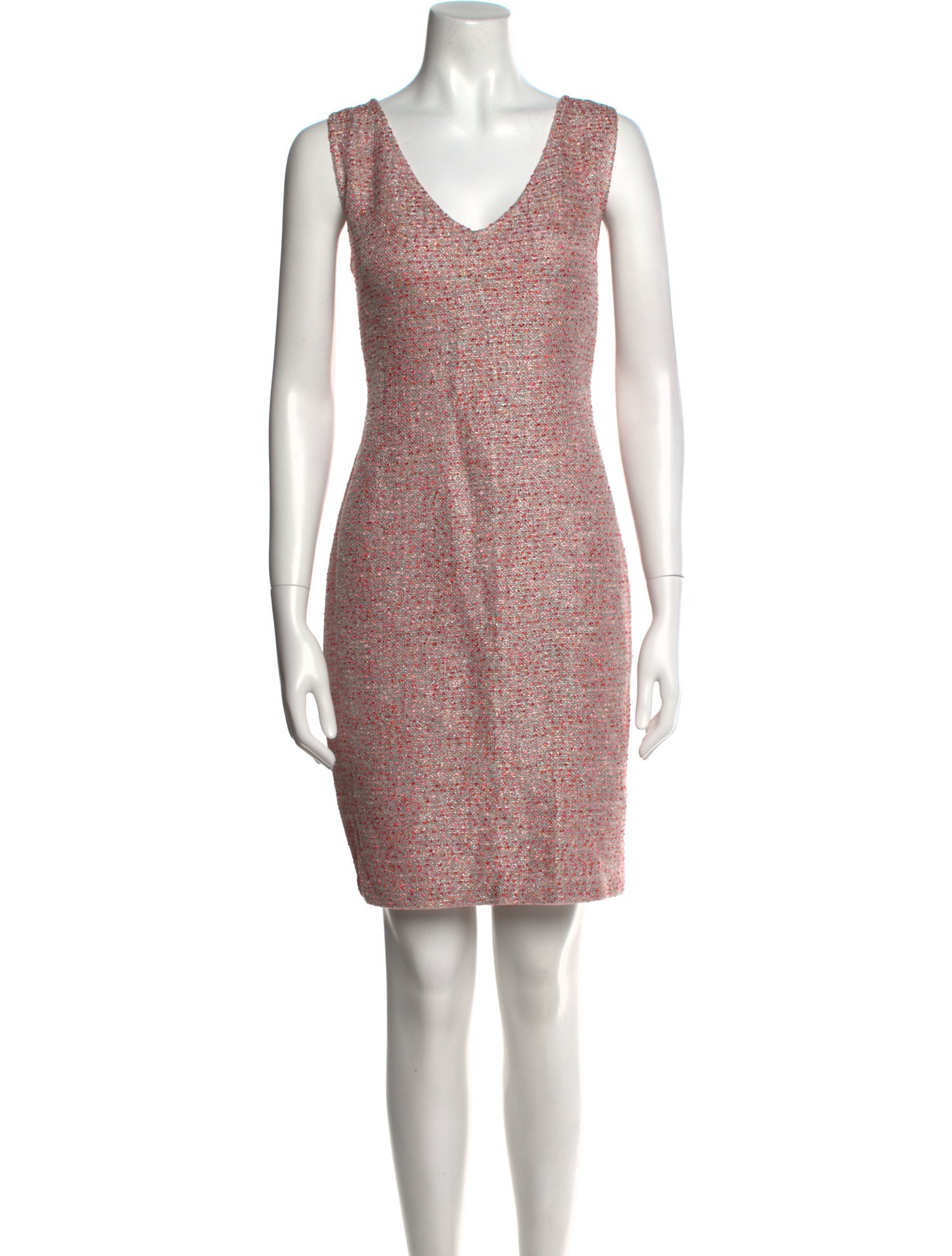 St. John V-Neck Mini Dress