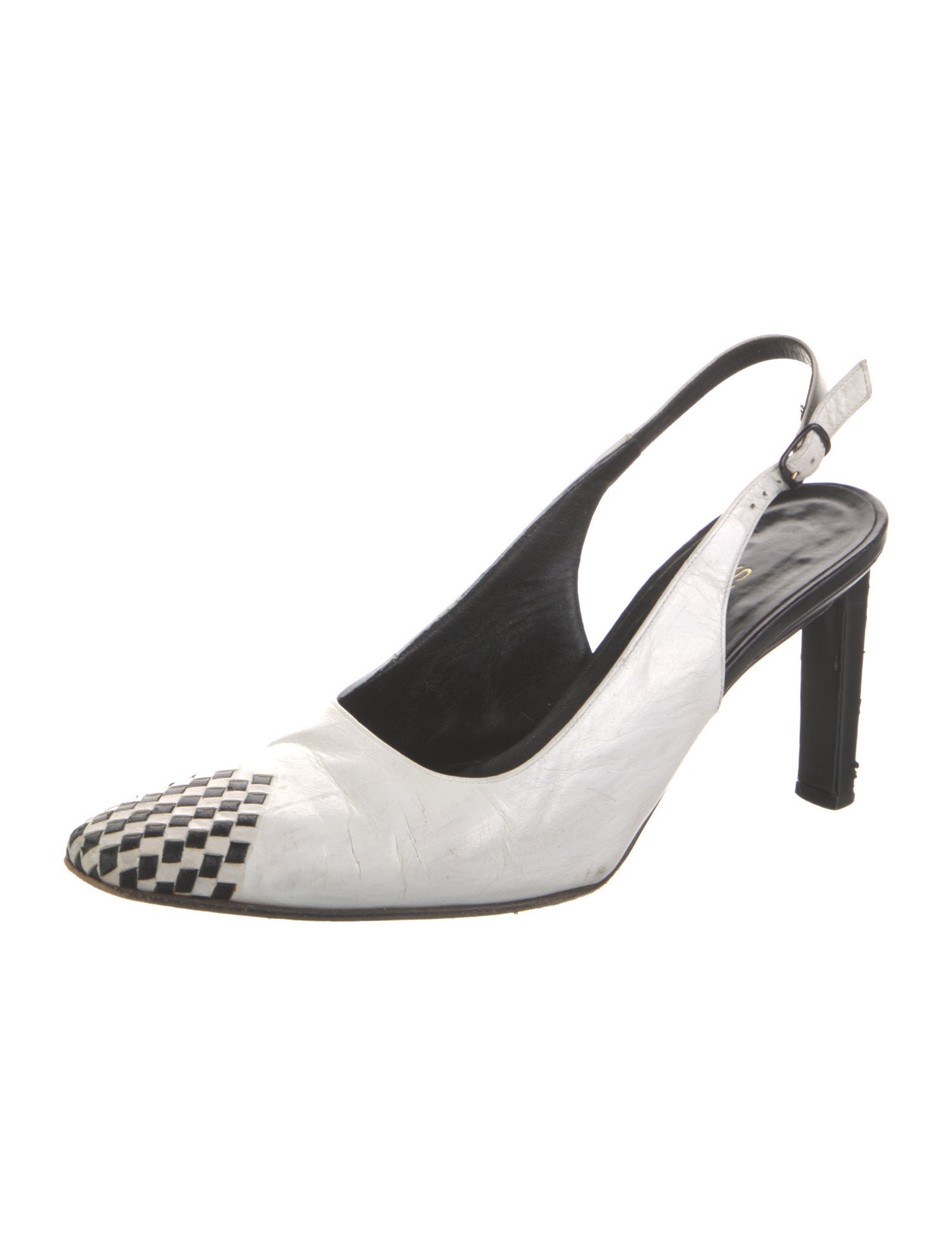 St. John Leather Slingback Pumps