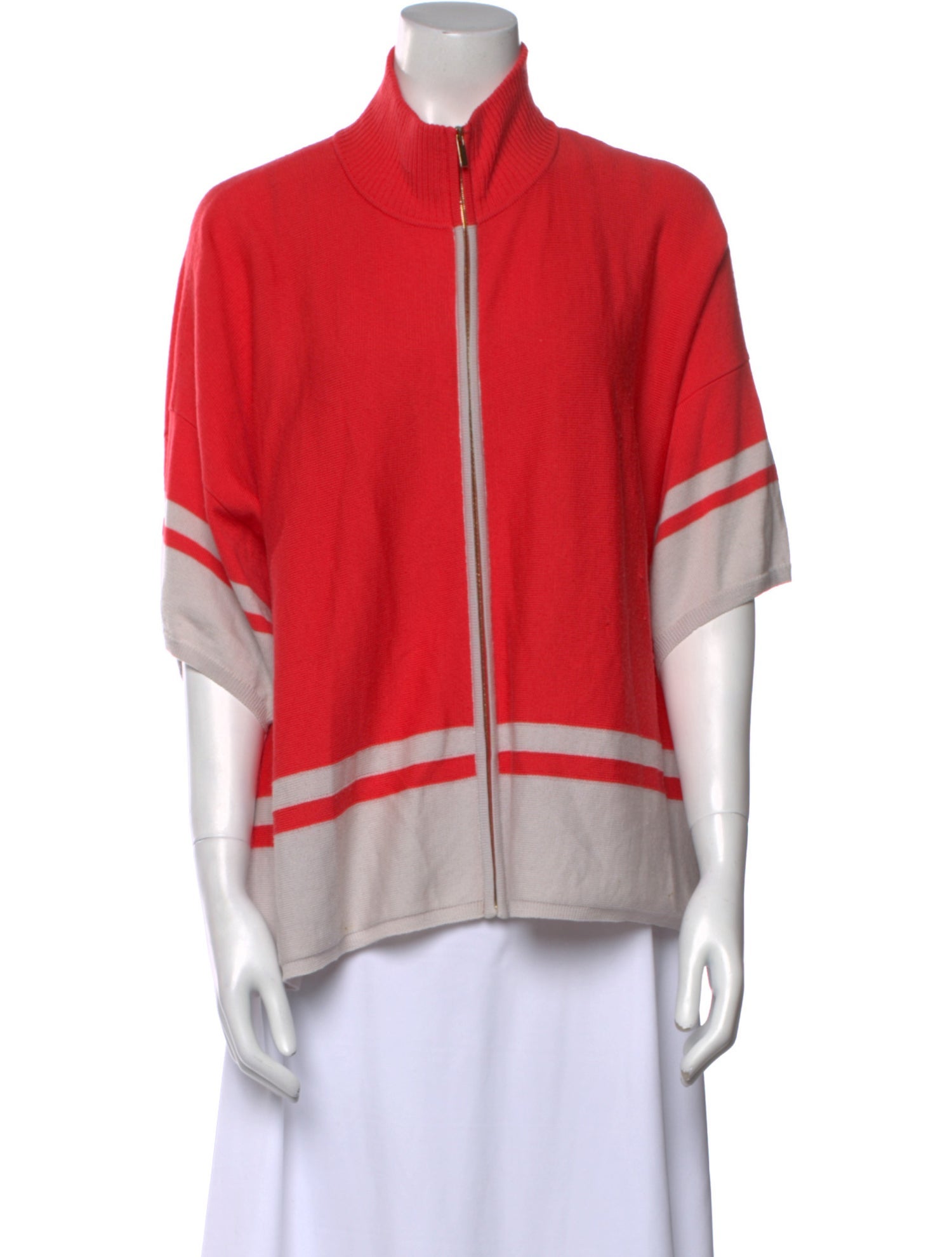 St. John Wool Mock Neck Sweatshirt