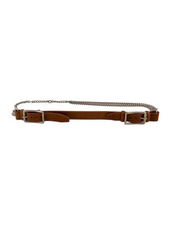 St. John Leather Belt with Detachable Chain