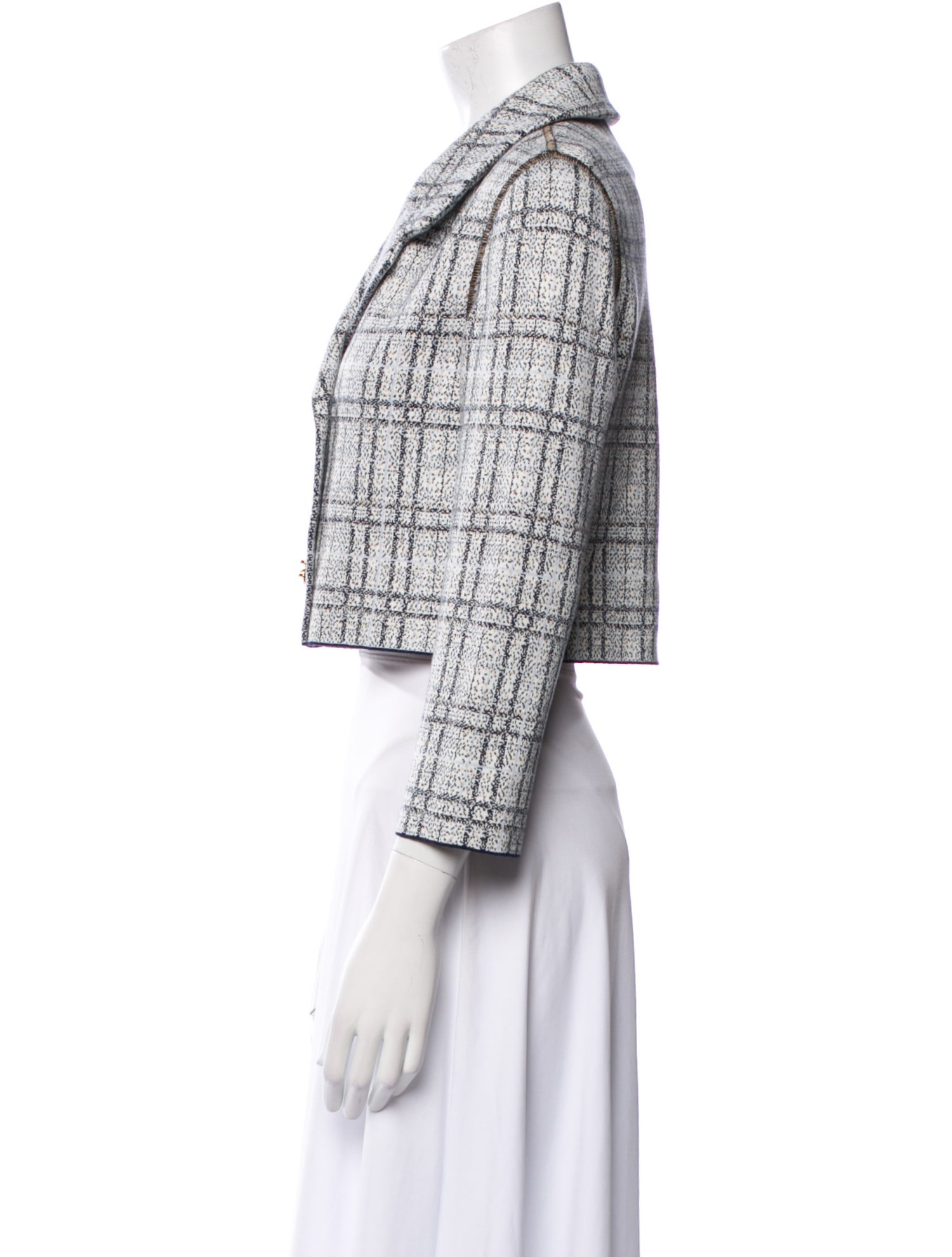 St. John Plaid Print Bolero