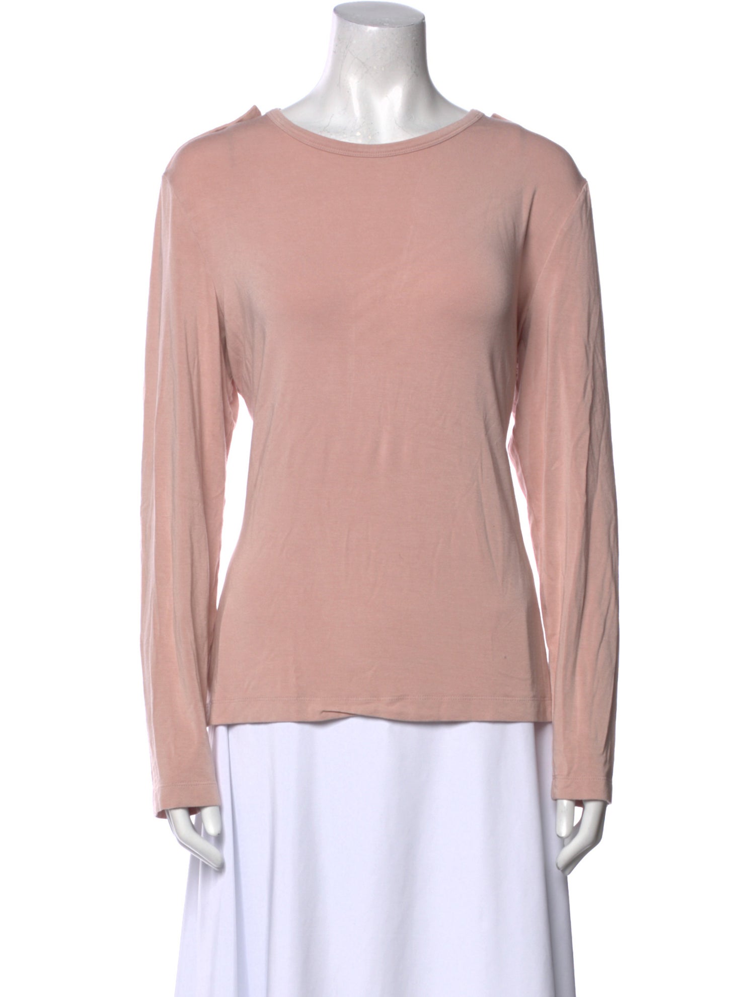 St. John Bateau Neckline Long Sleeve Top