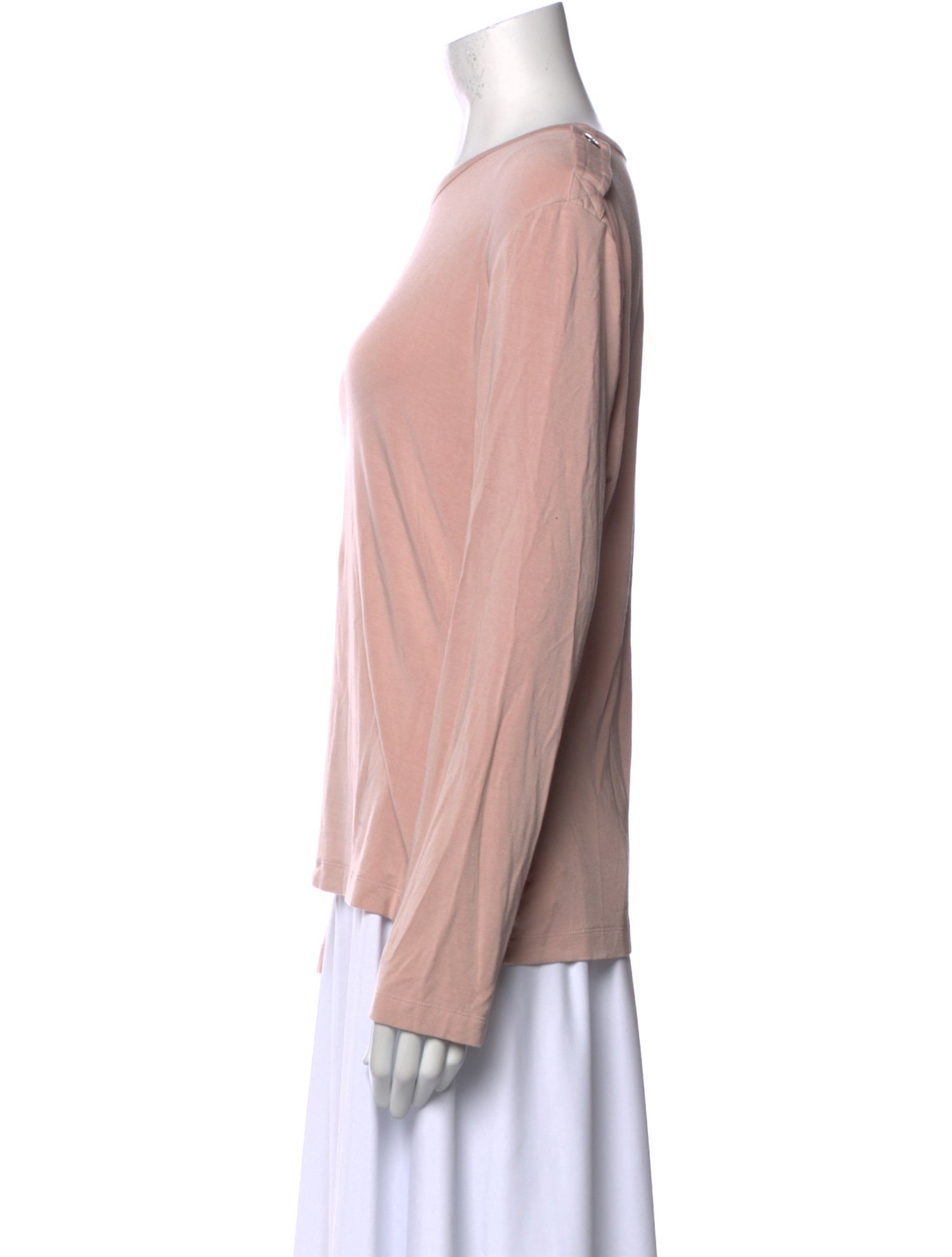 St. John Bateau Neckline Long Sleeve Top