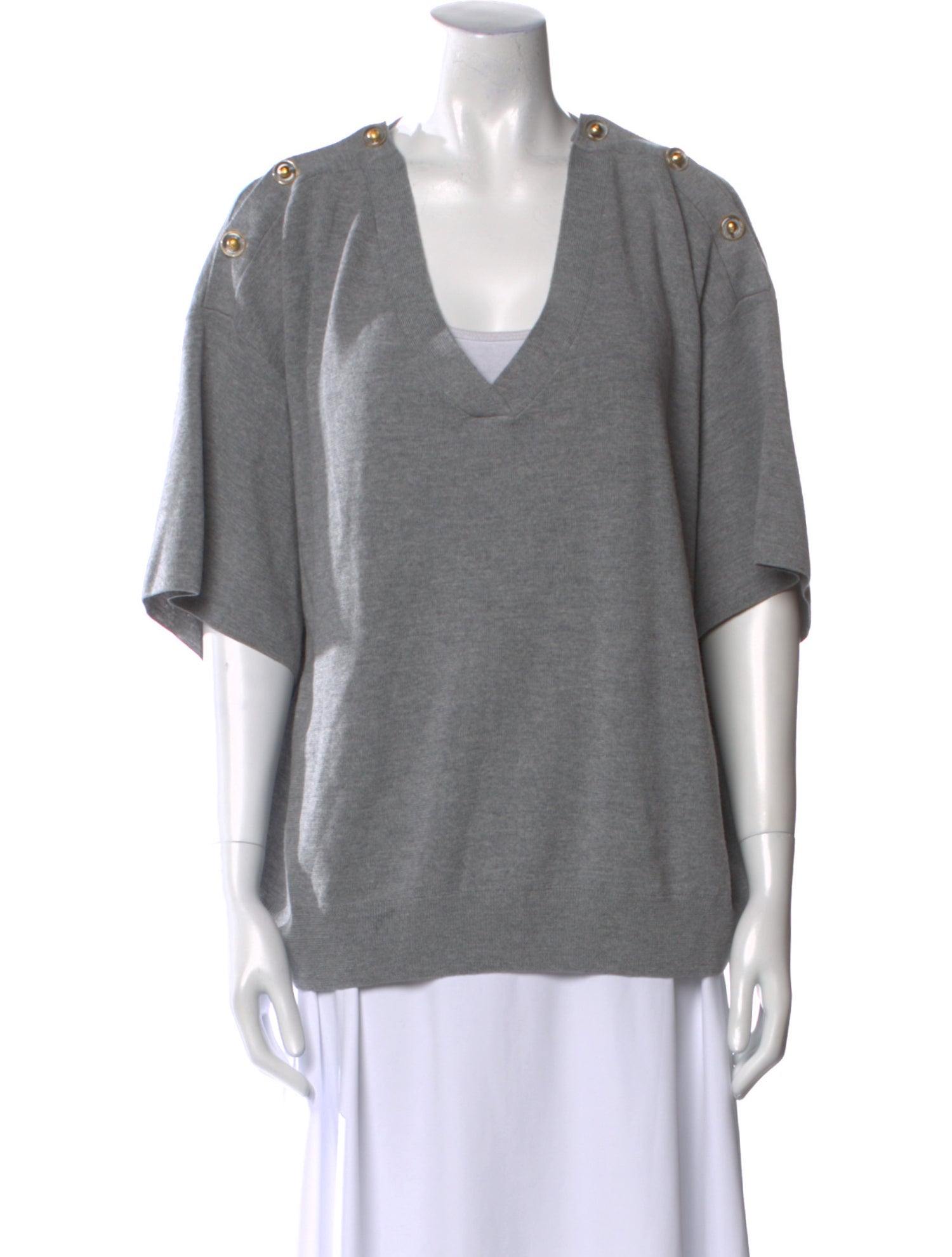 St. John Wool V-Neck T-Shirt