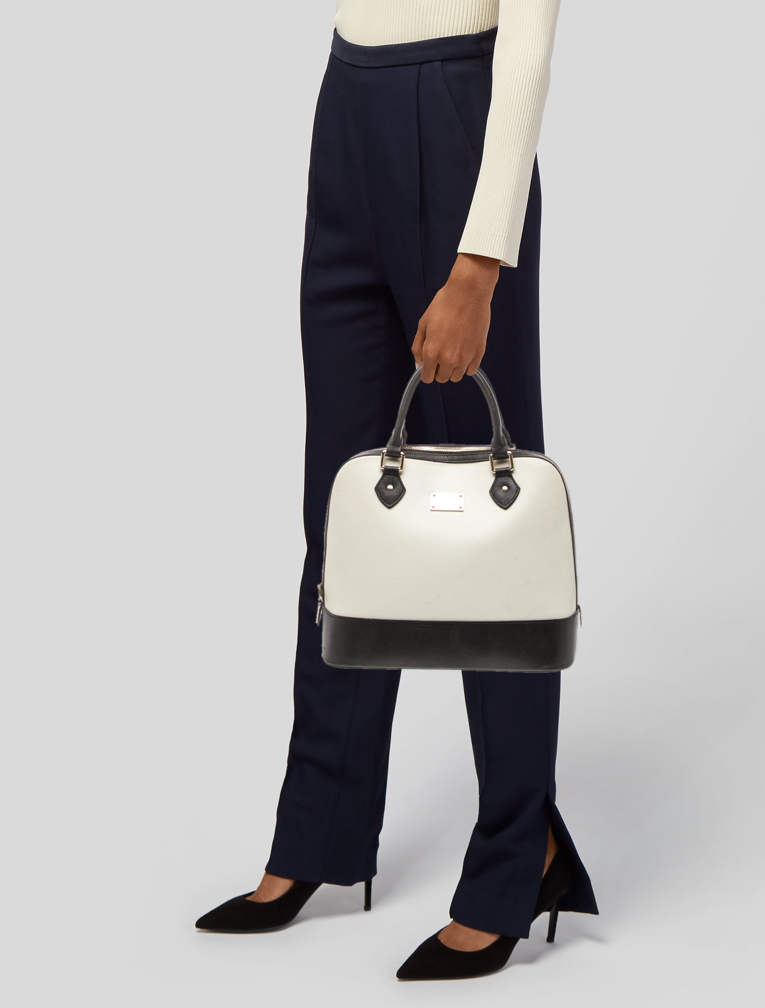 St. John Leather Top Handle Bag