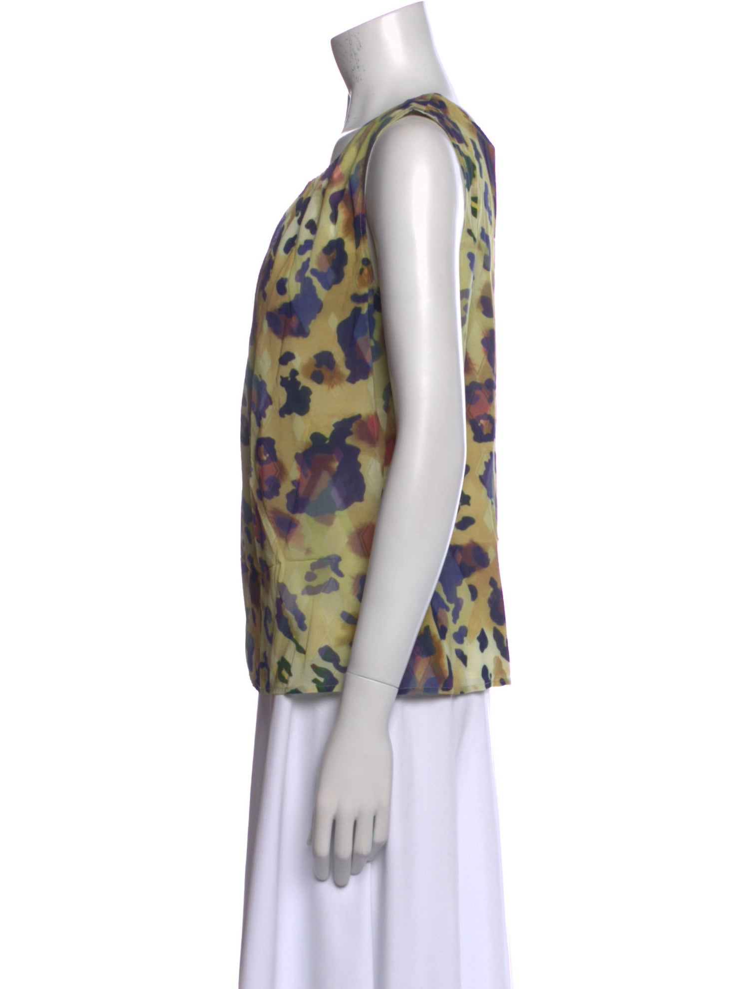 St. John Silk Printed Top