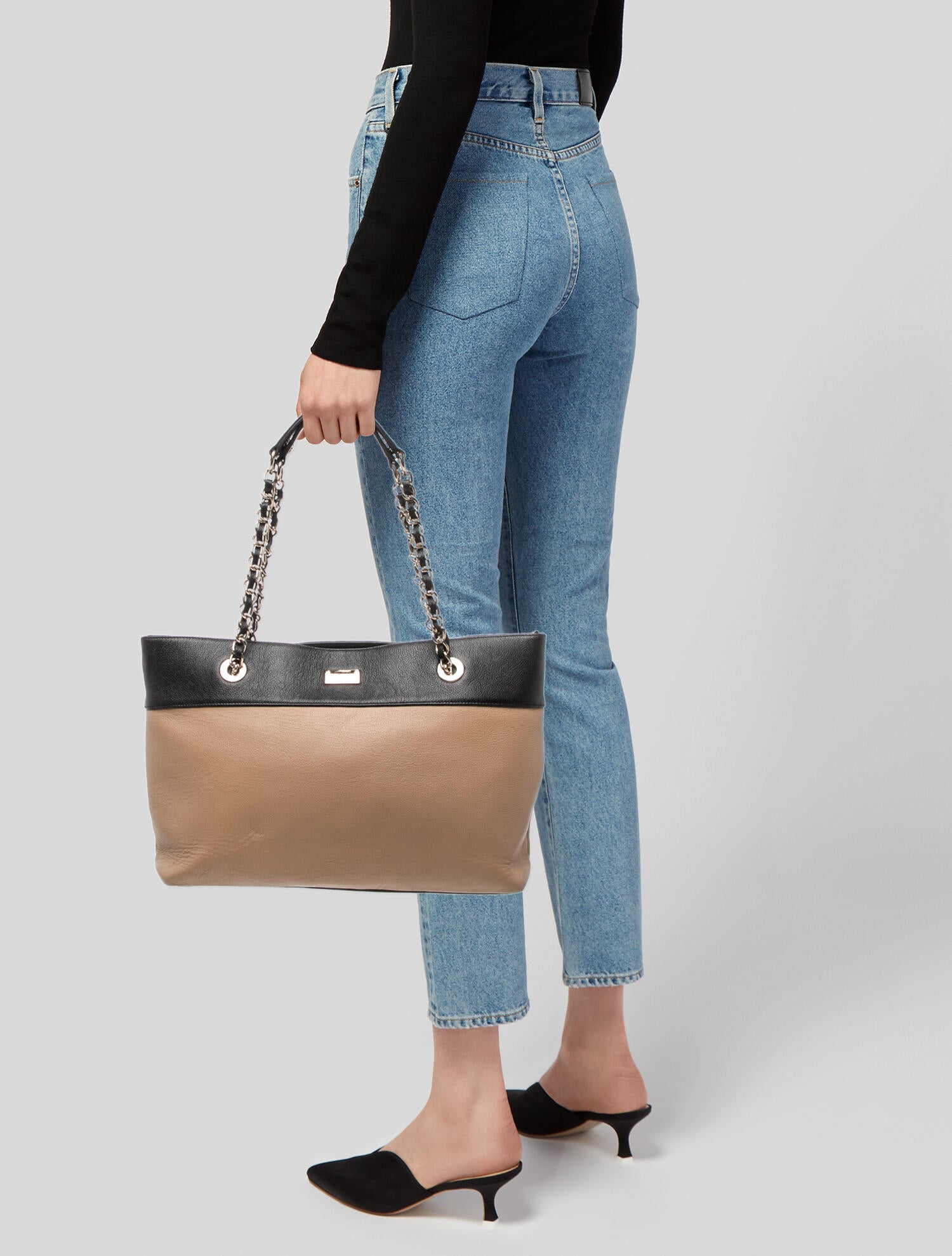 St. John Leather Top Handle Bag