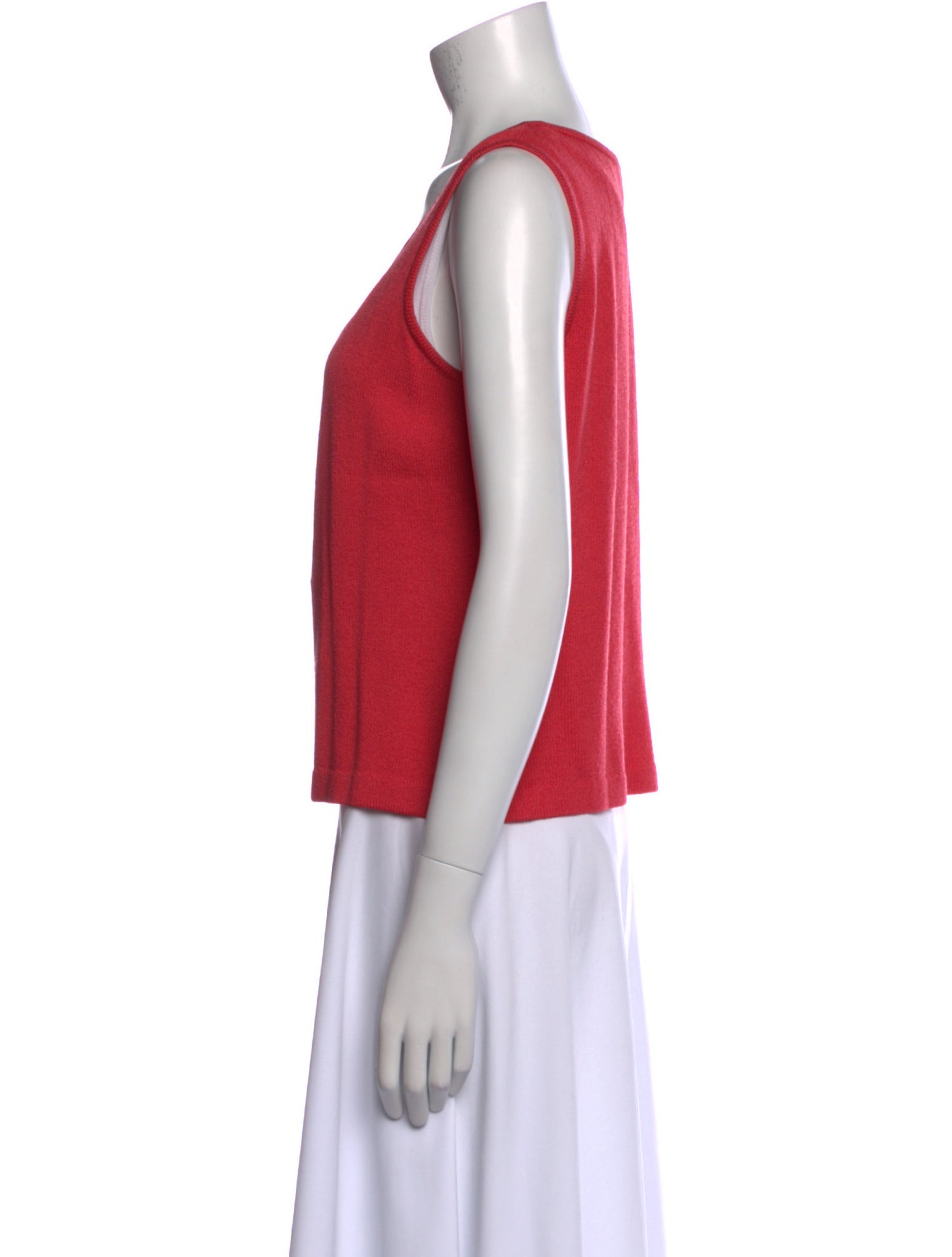 St. John Wool Scoop Neck Crop Top