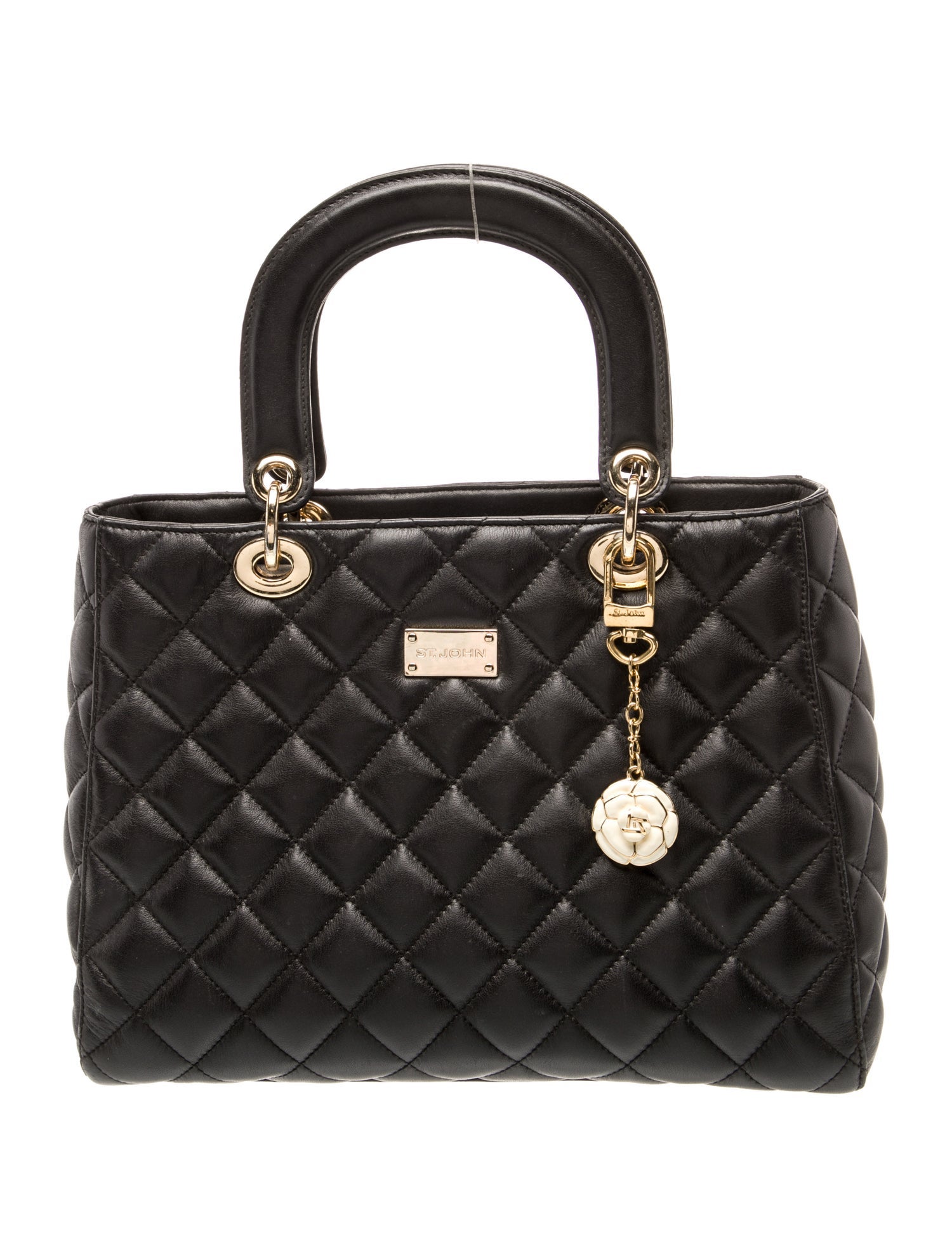 St. John Quilted Top Handle Bag