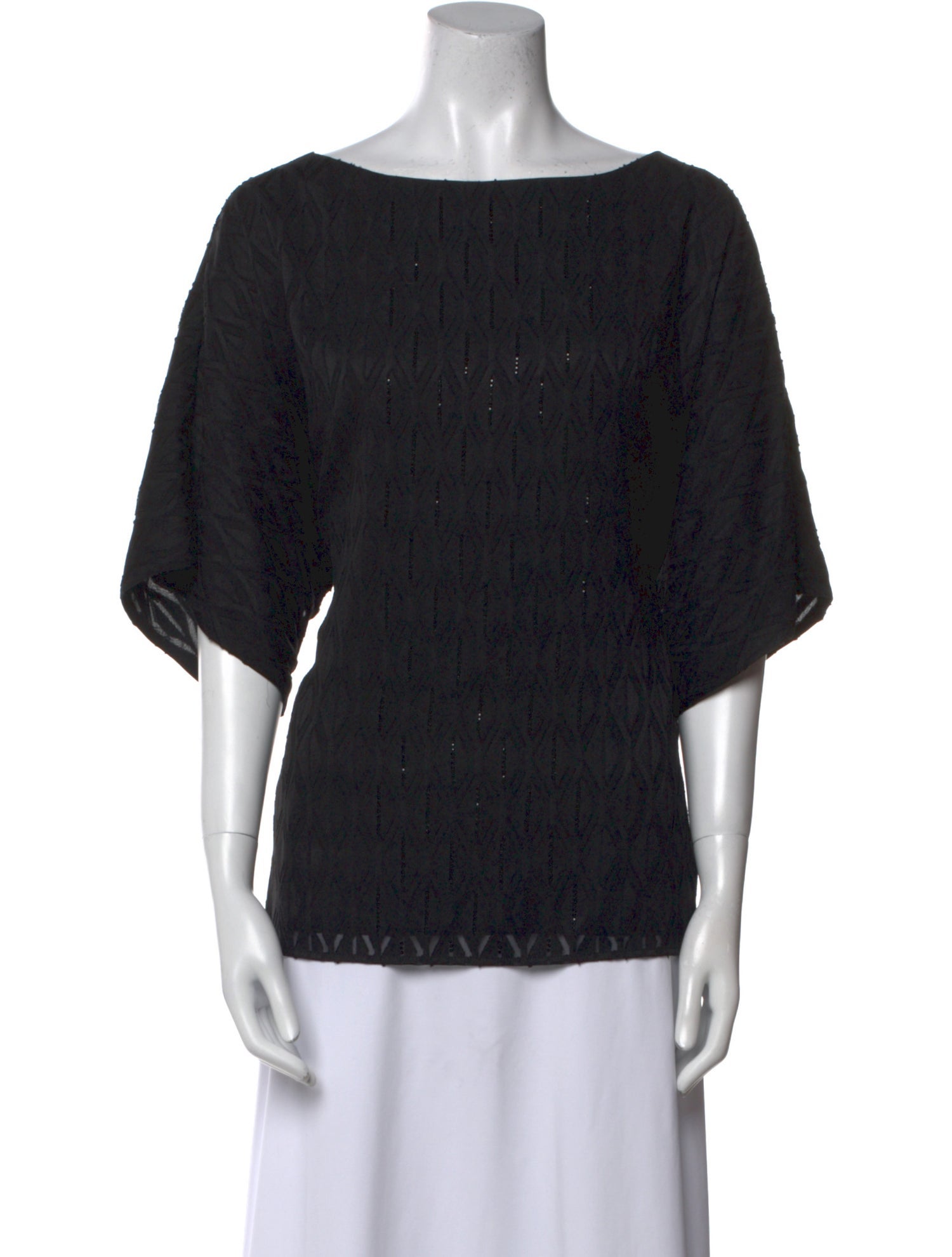 St. John Bateau Neckline Short Sleeve Blouse w/ Tags