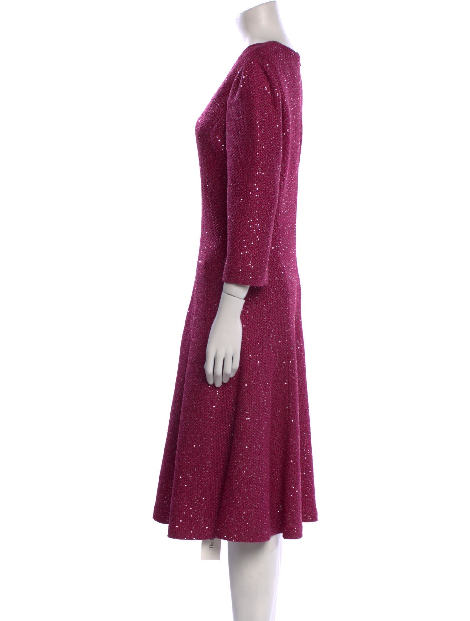 St. John V-Neck Midi Length Dress w/ Tags