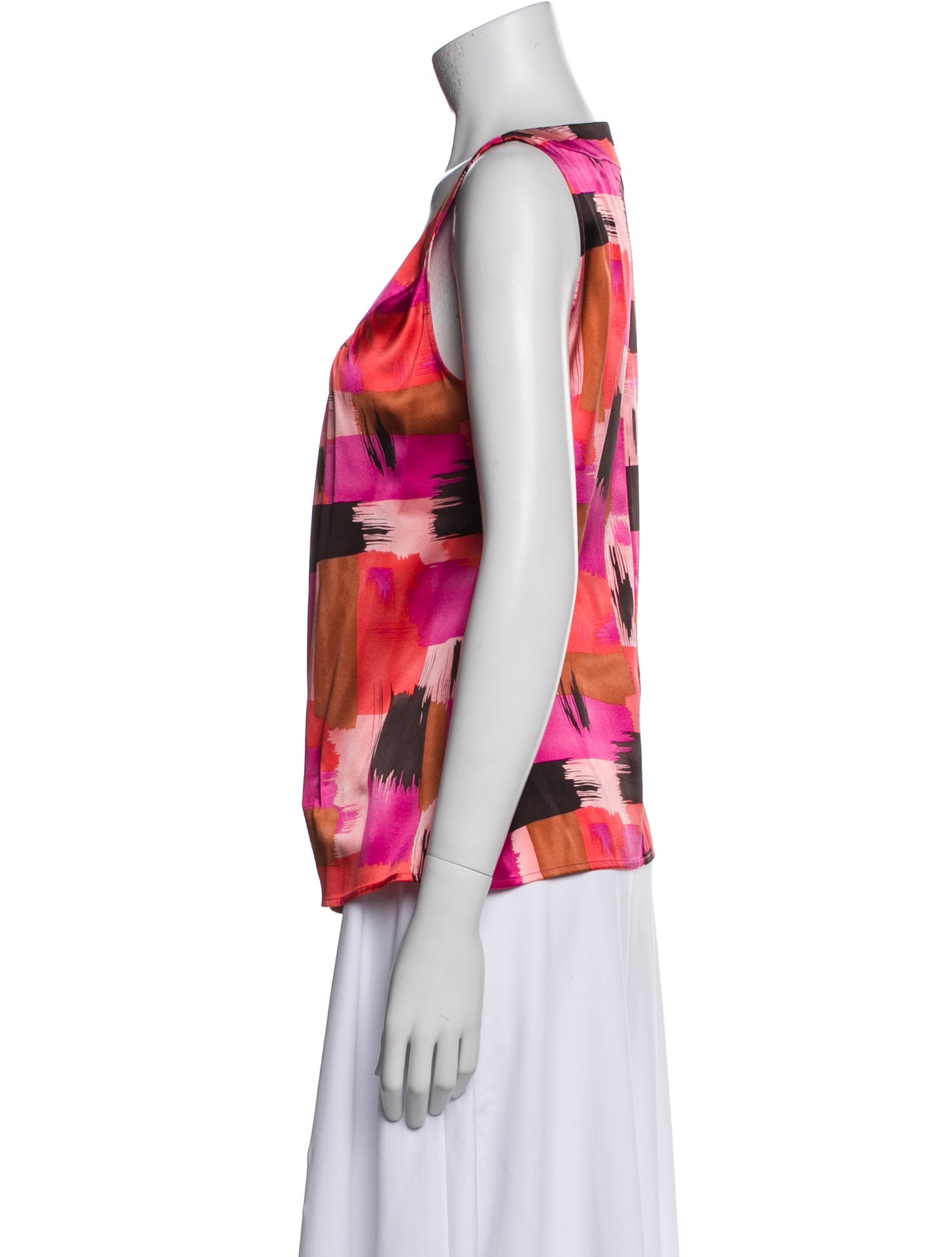 St. John Silk Printed Top