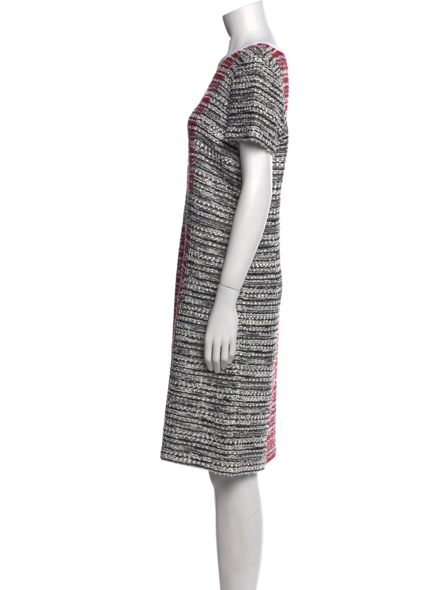 St. John Striped Knee-Length Dress