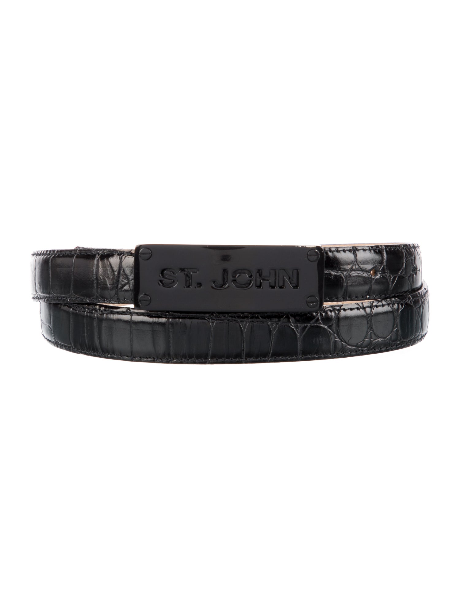 St. John Skinny Leather Belt