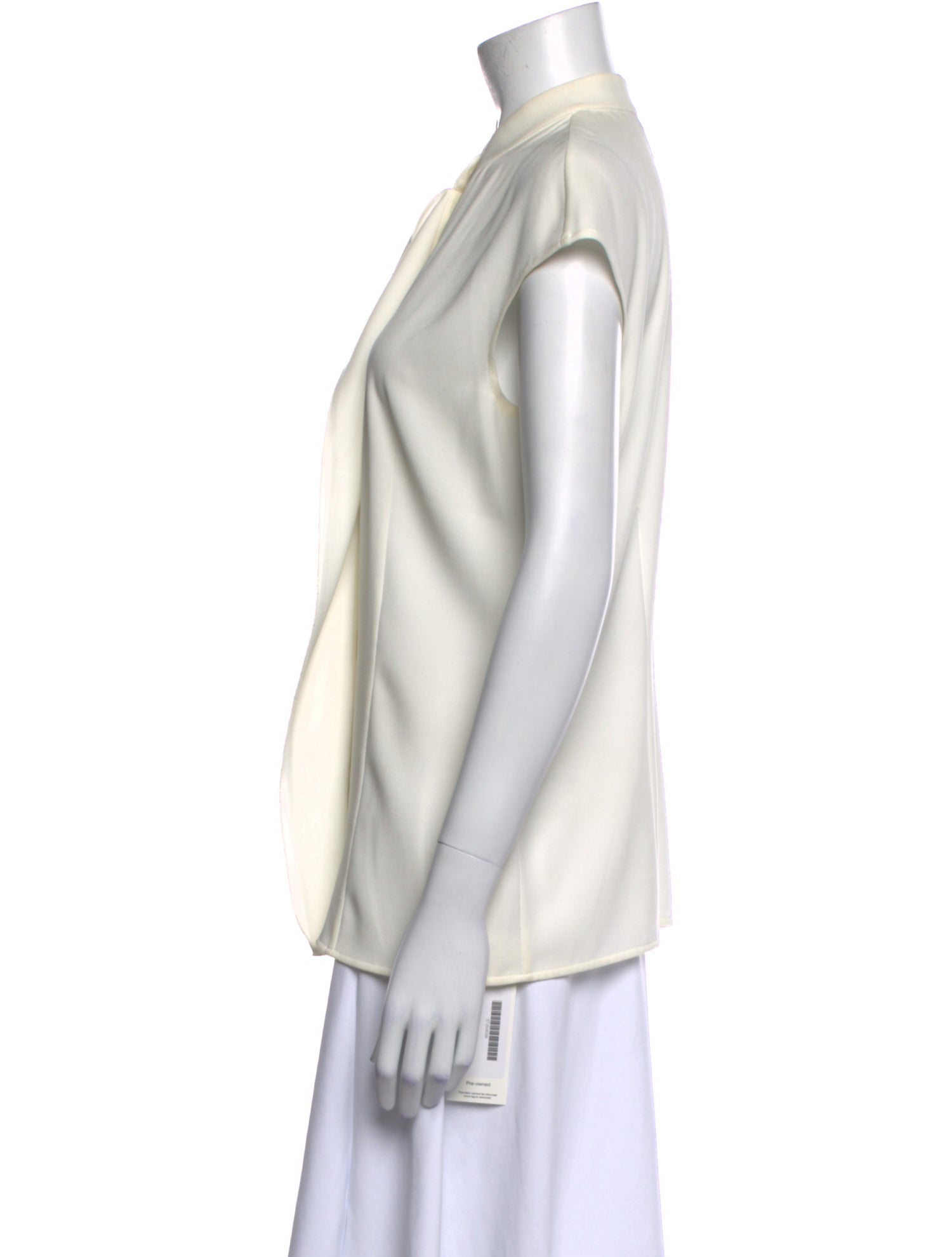 St. John Short Sleeve Button-Up Top