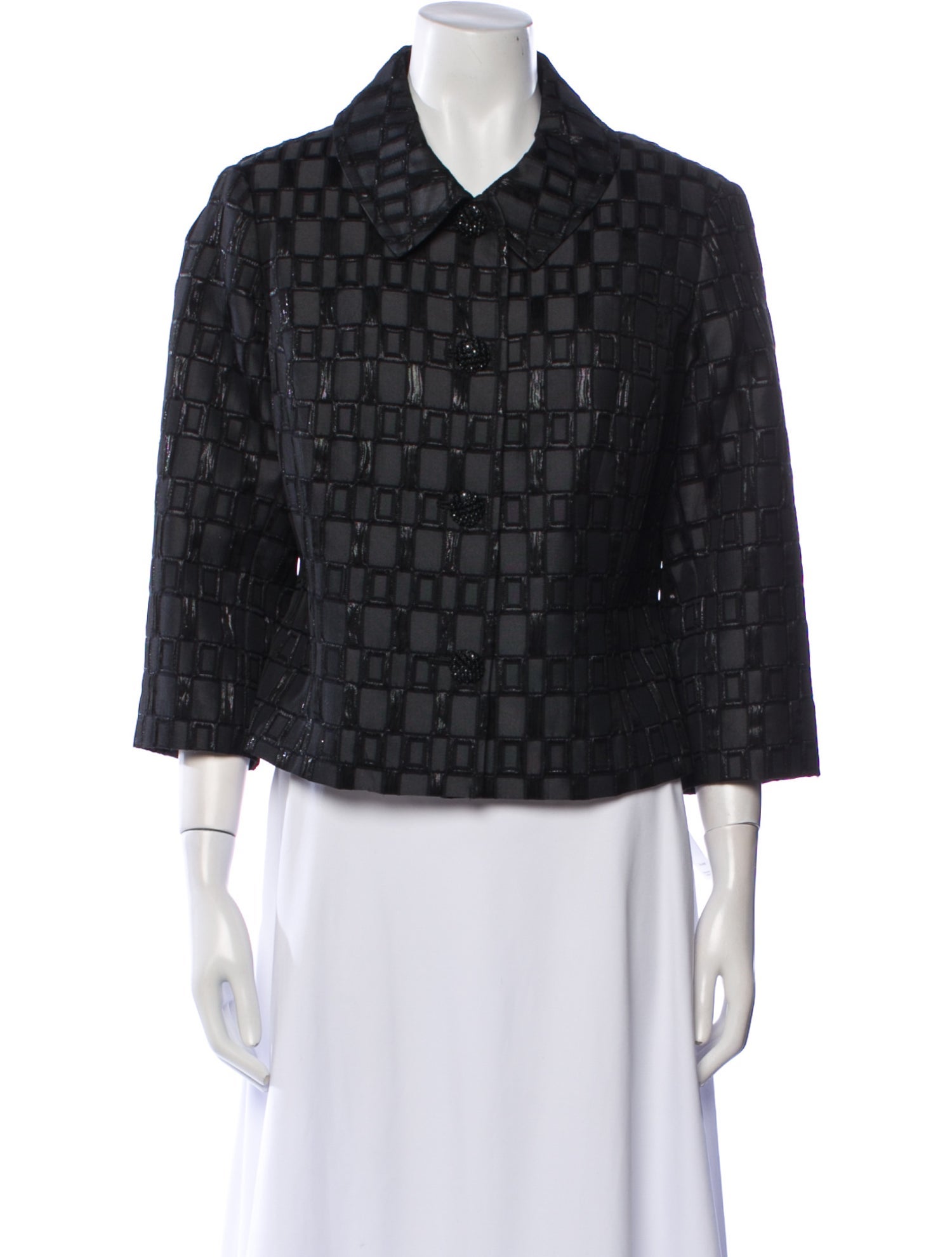 St. John Plaid Print Jacket