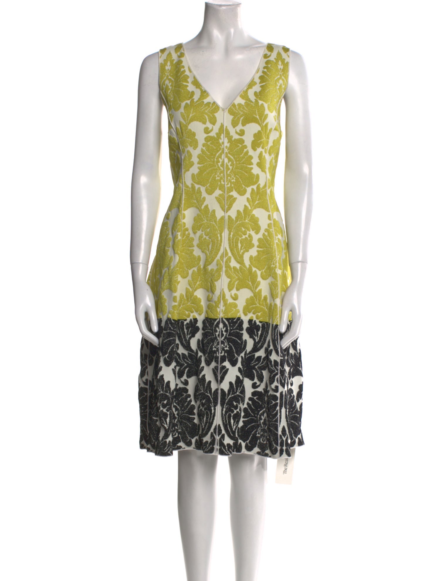 St. John Floral Print Knee-Length Dress