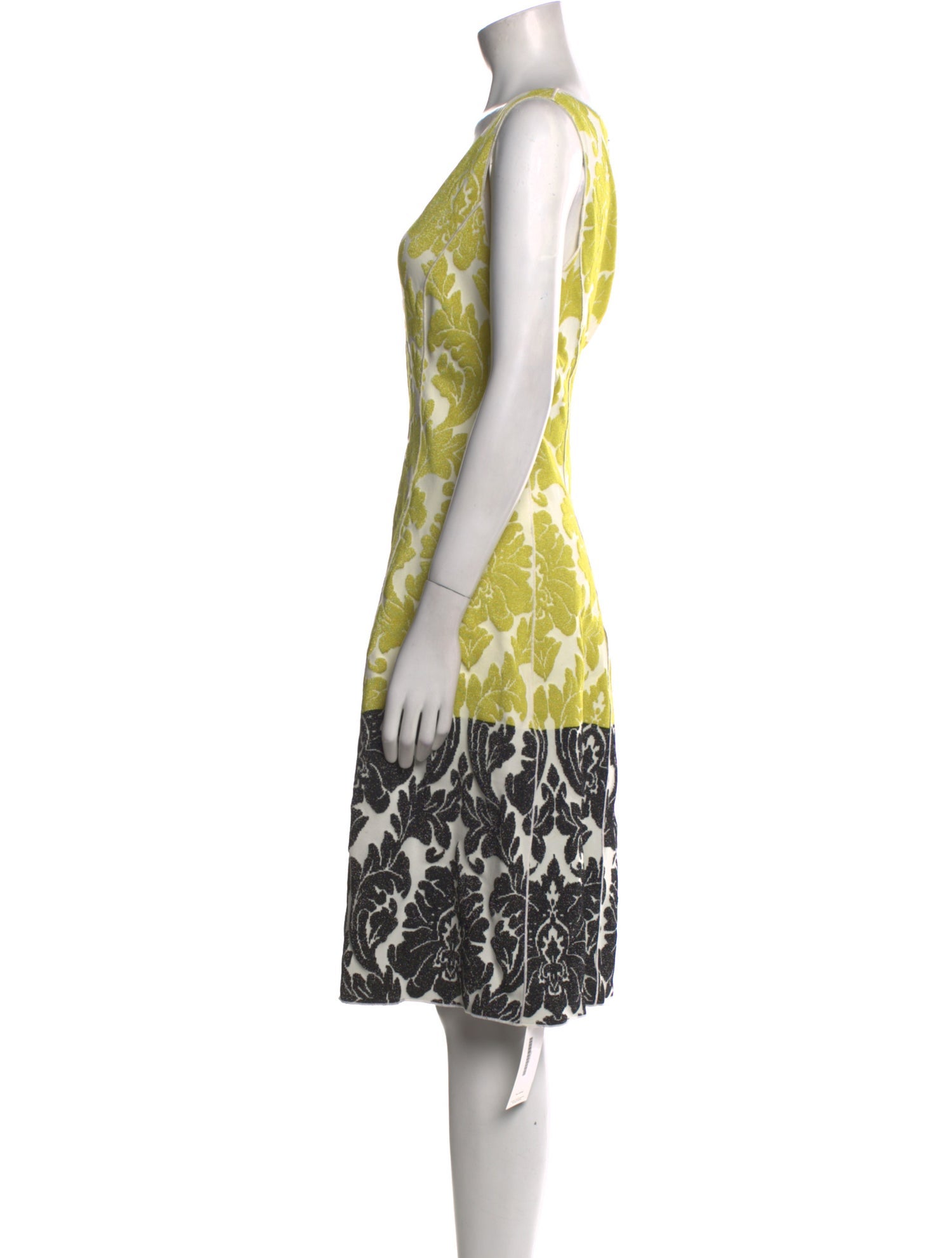 St. John Floral Print Knee-Length Dress