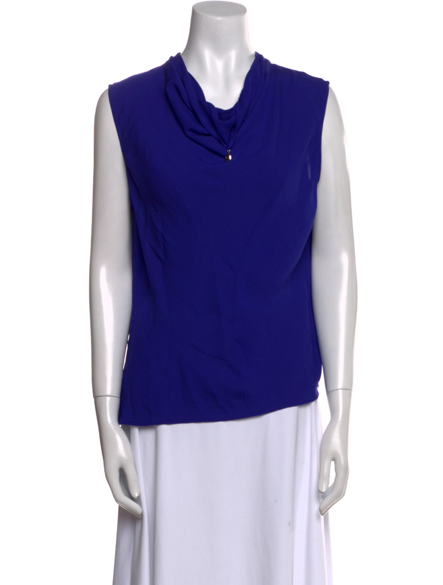 St. John Silk Cowl Neck Top