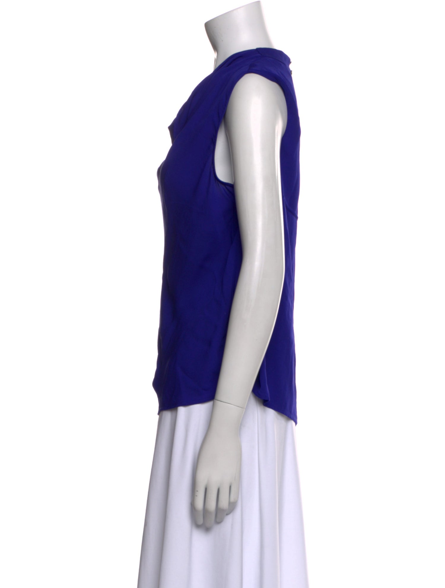 St. John Silk Cowl Neck Top