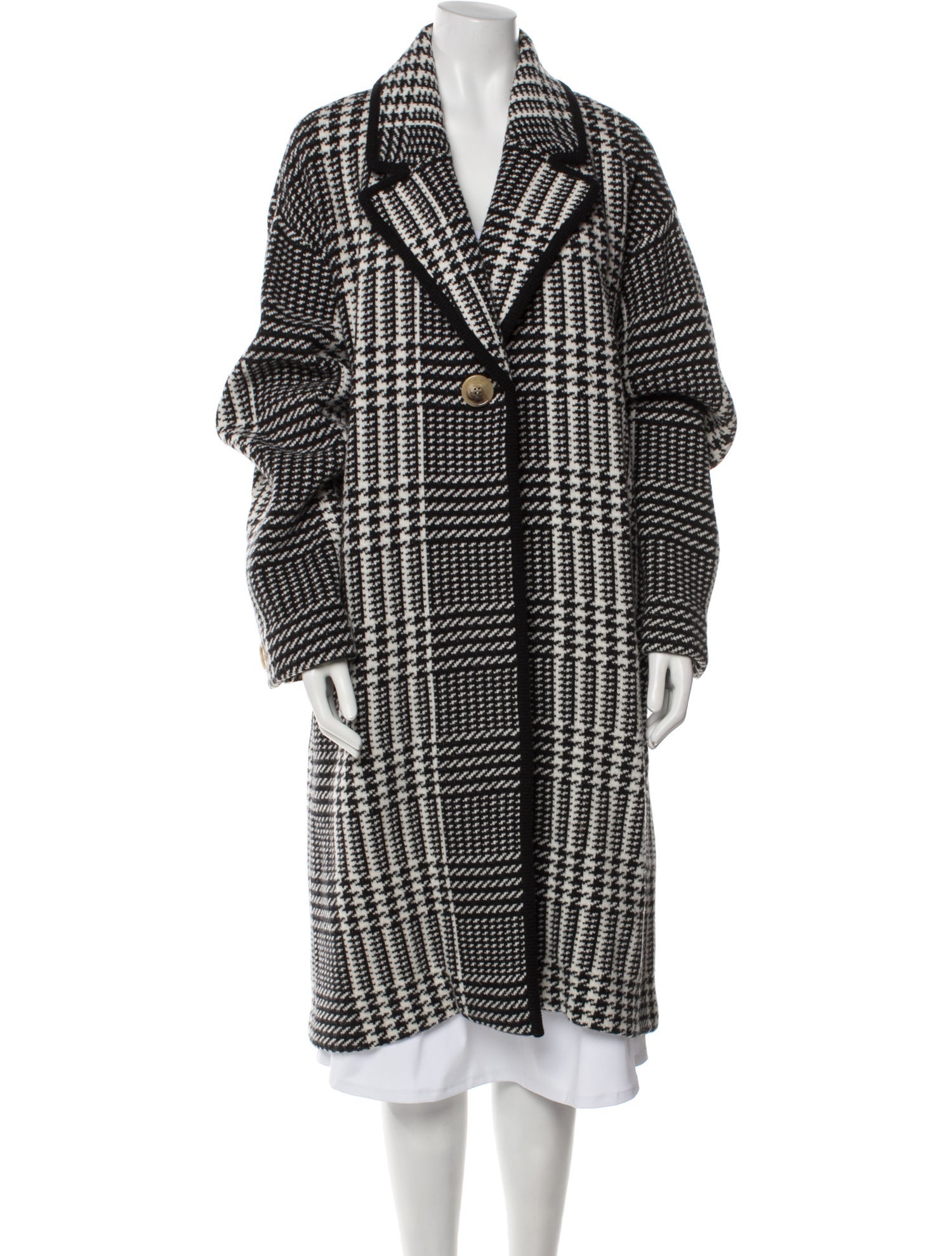 St. John Wool Graphic Print Coat