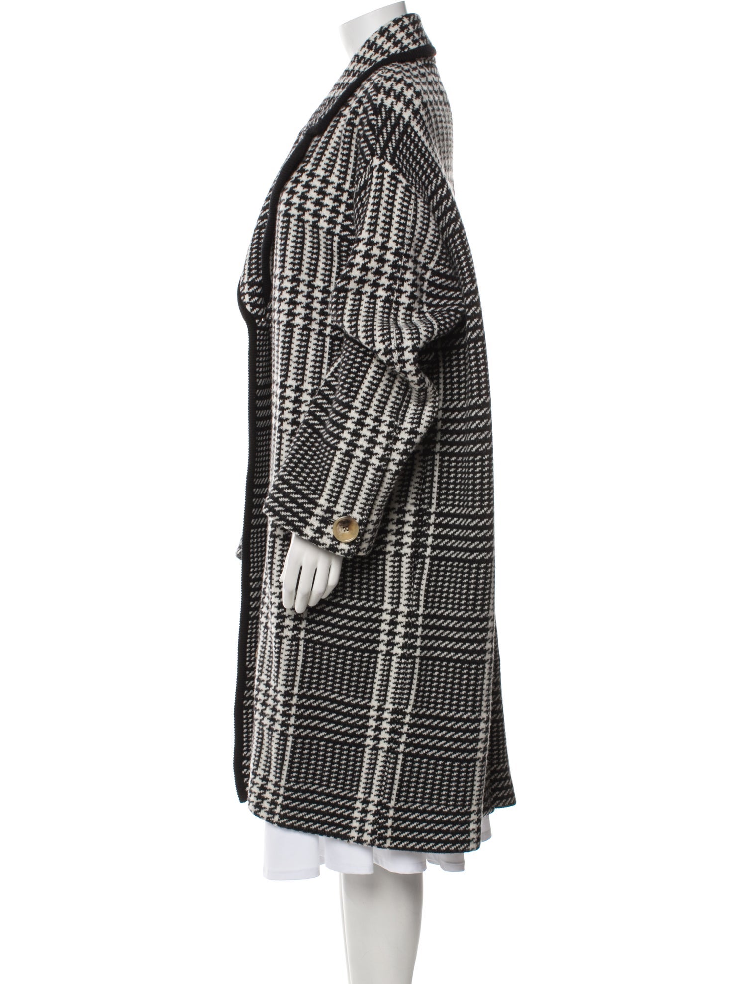 St. John Wool Graphic Print Coat