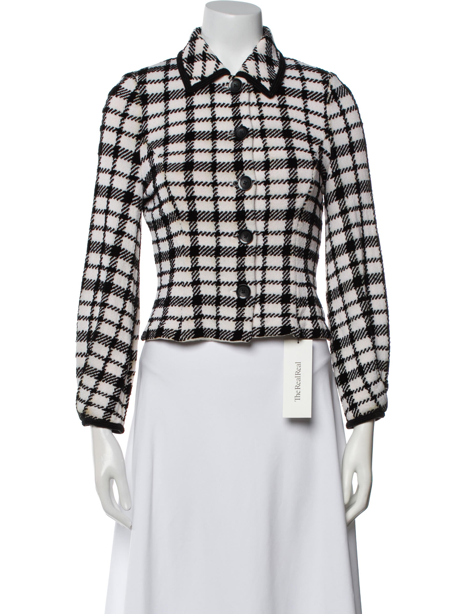 St. John Plaid Print Blazer