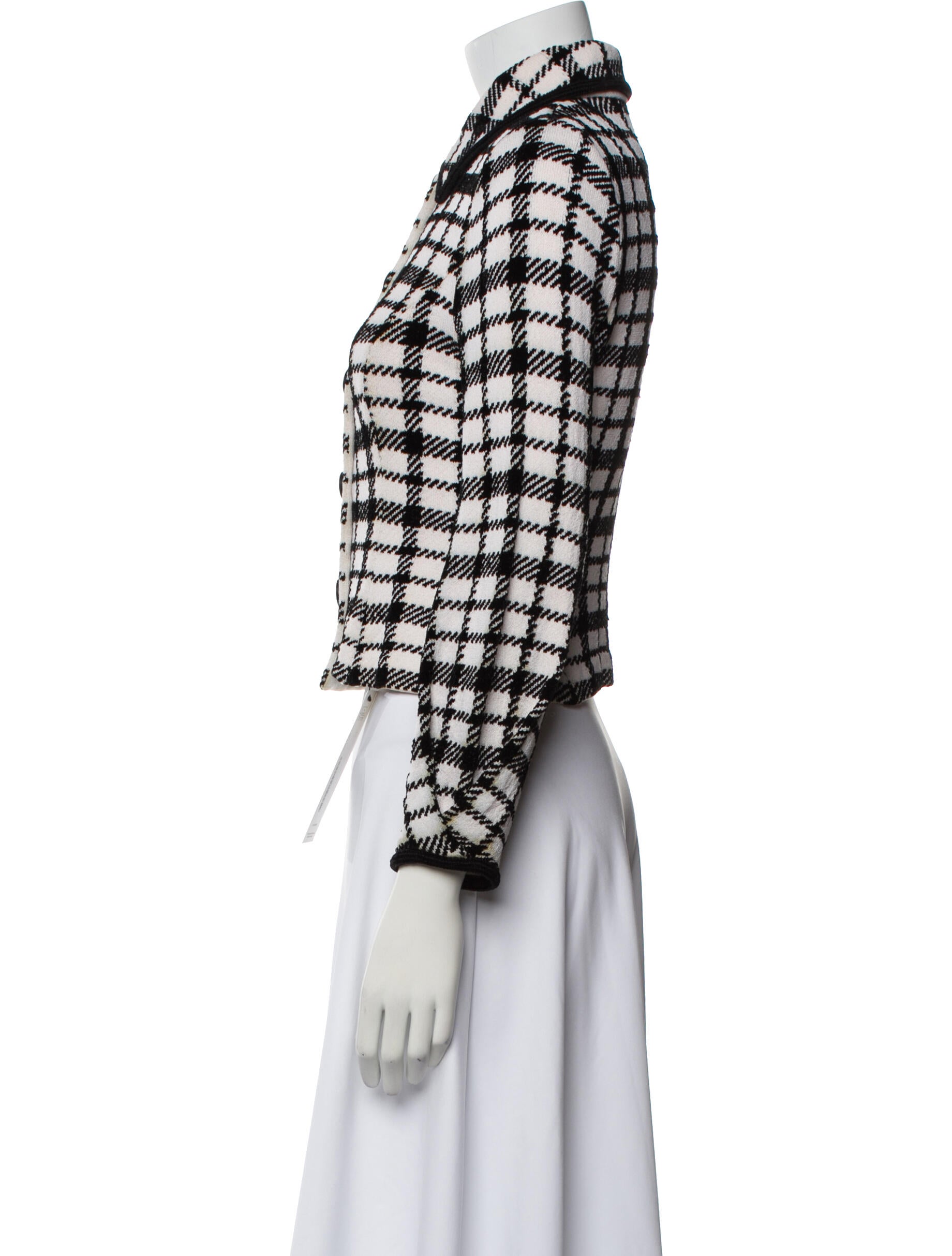 St. John Plaid Print Blazer