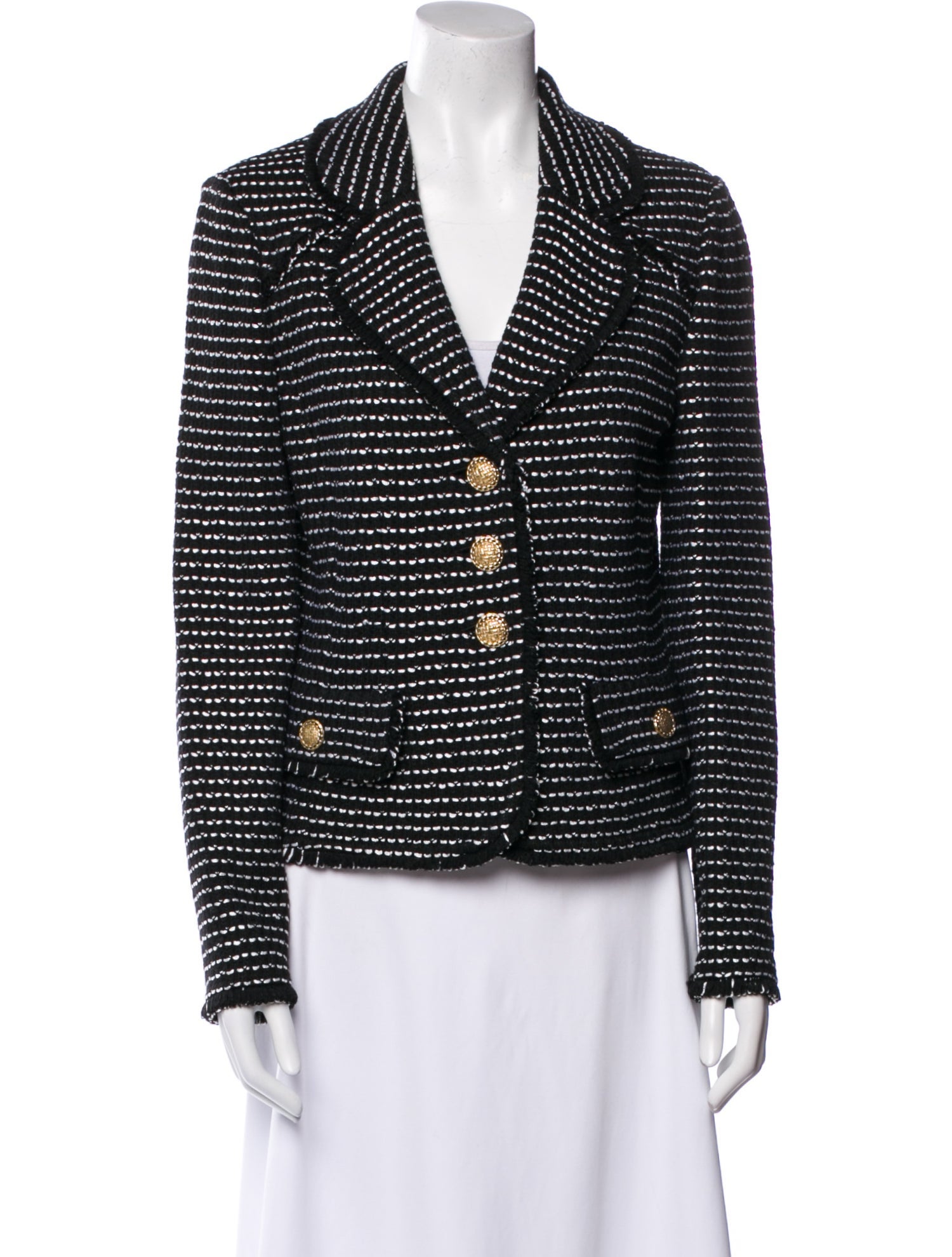 St. John Tweed Pattern Blazer