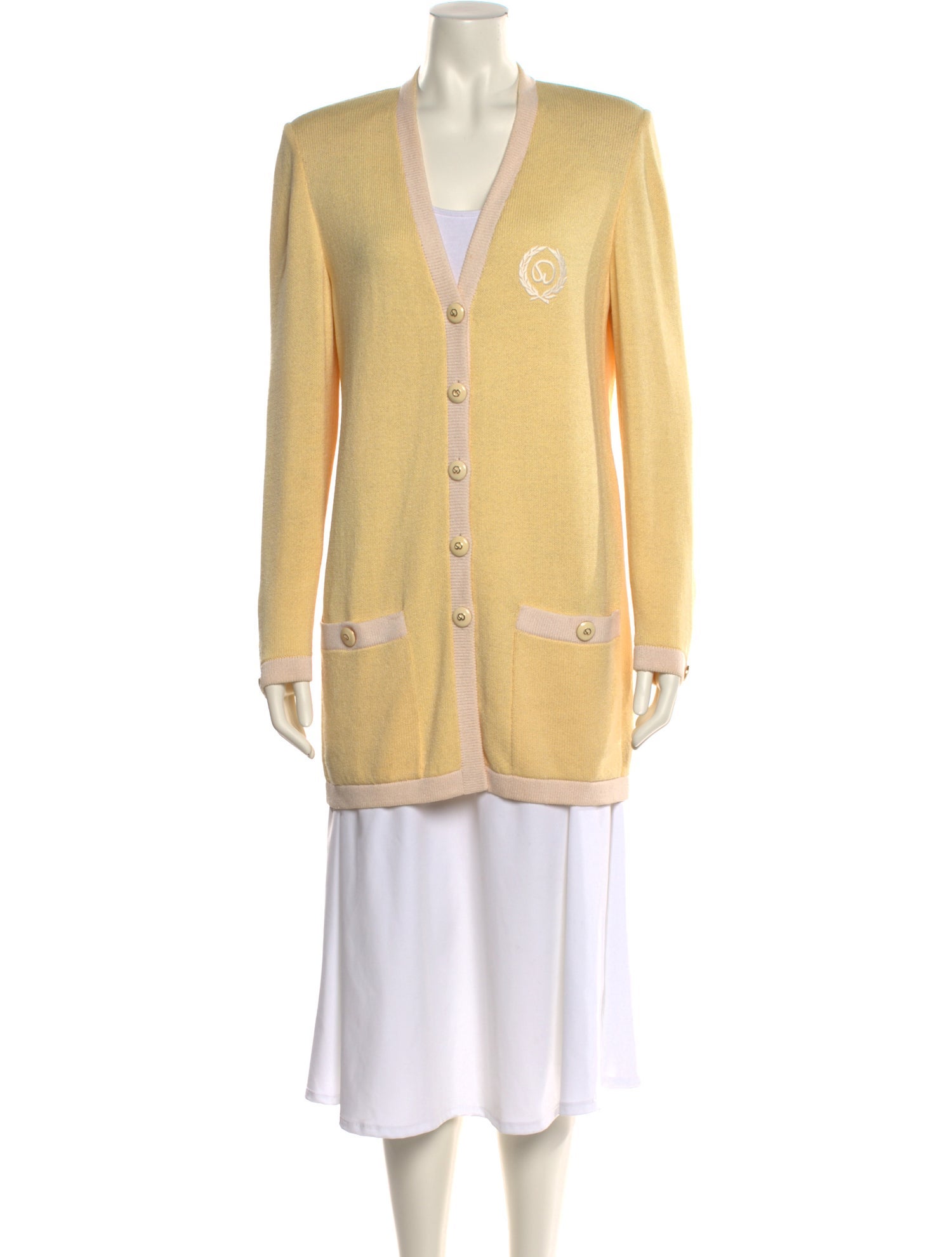 St. John V-Neck Mini Dress