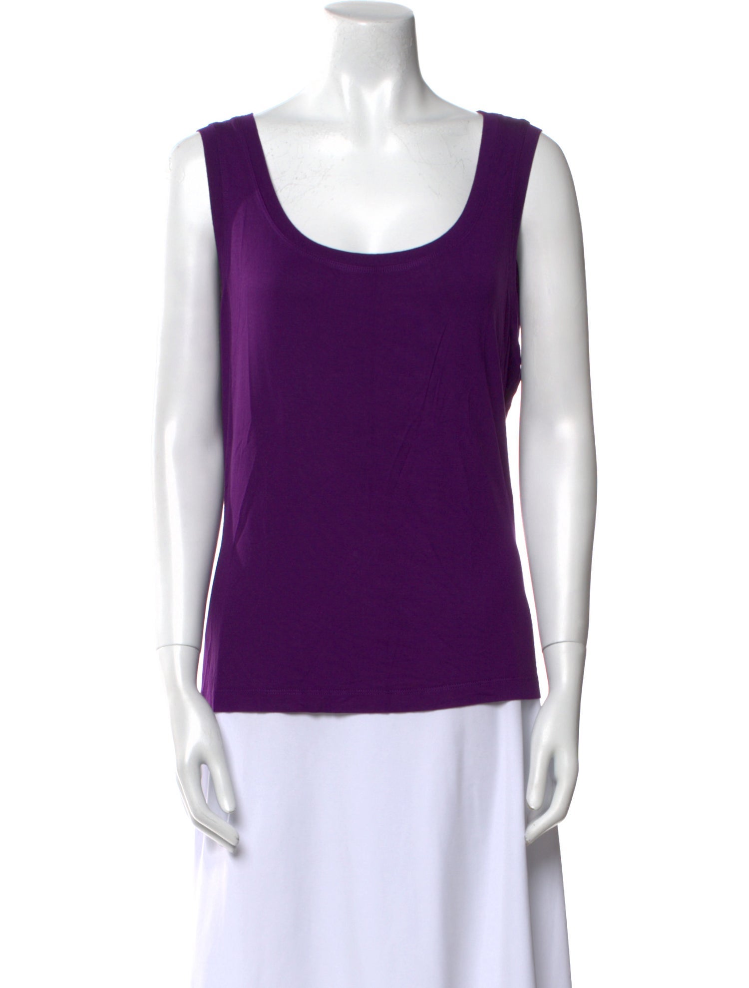 St. John Scoop Neck Sleeveless Top