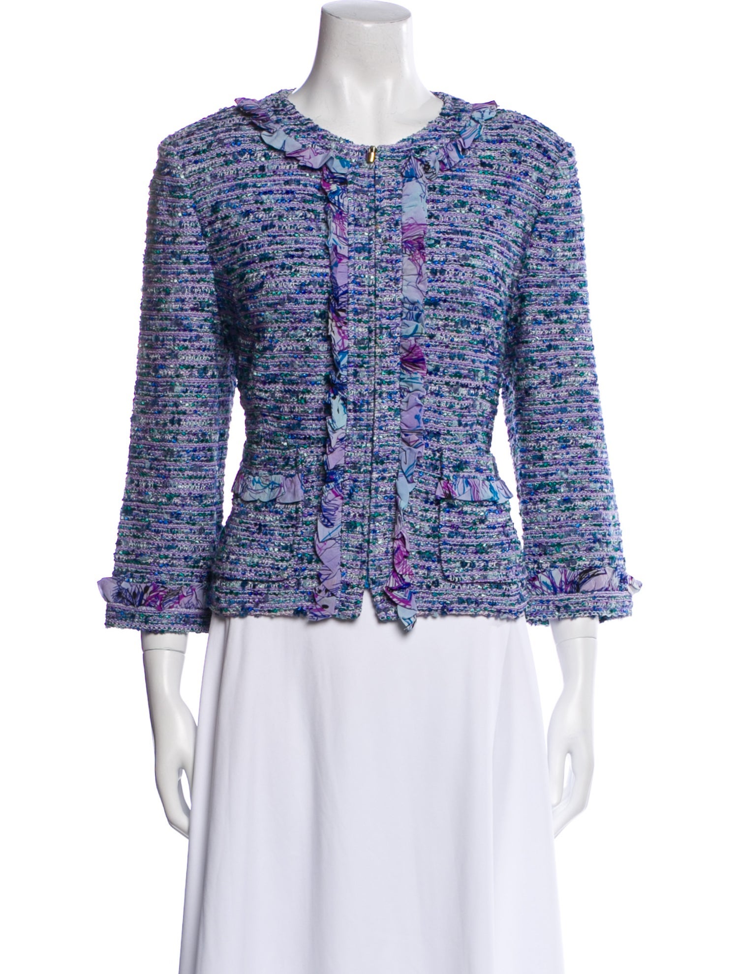 St. John Tweed Pattern Evening Jacket