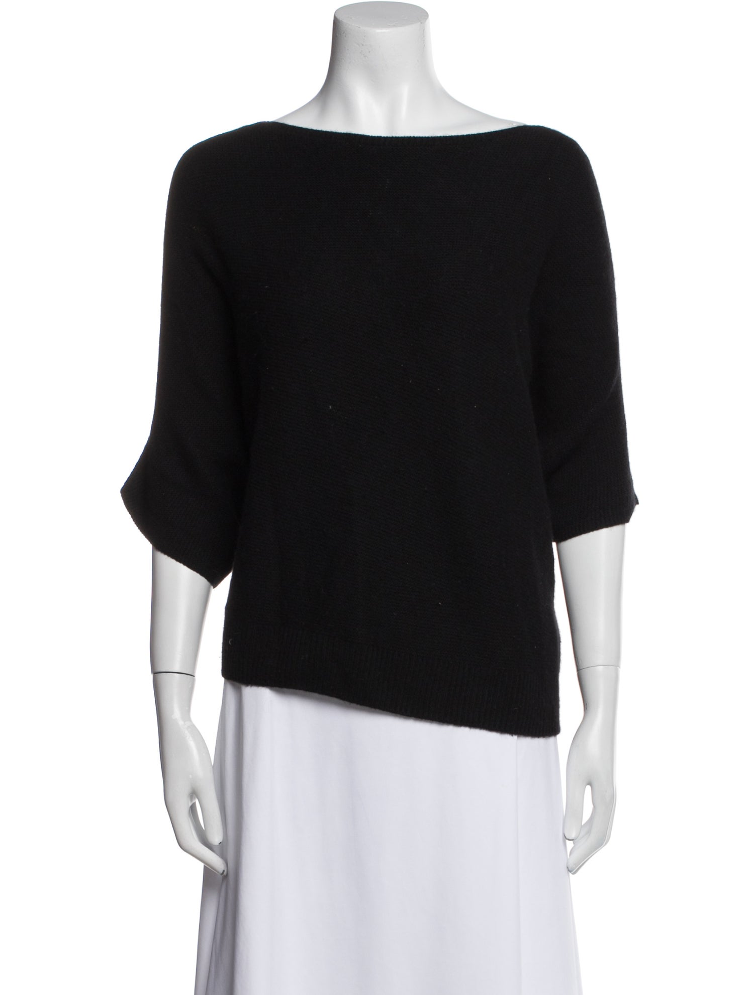 St. John Bateau Neckline Three-Quarter Sleeve Top