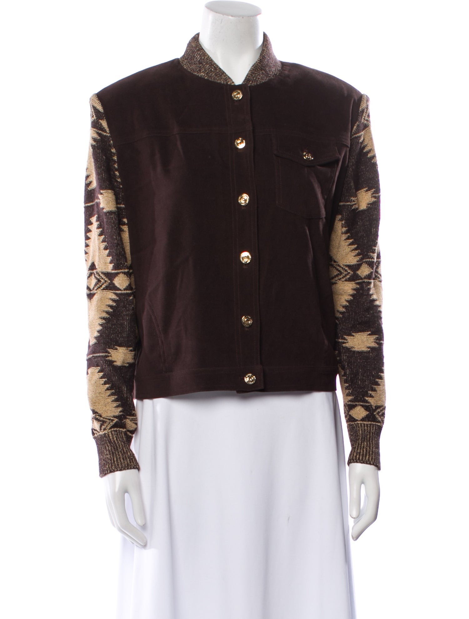 St. John Printed Bomber Jacket