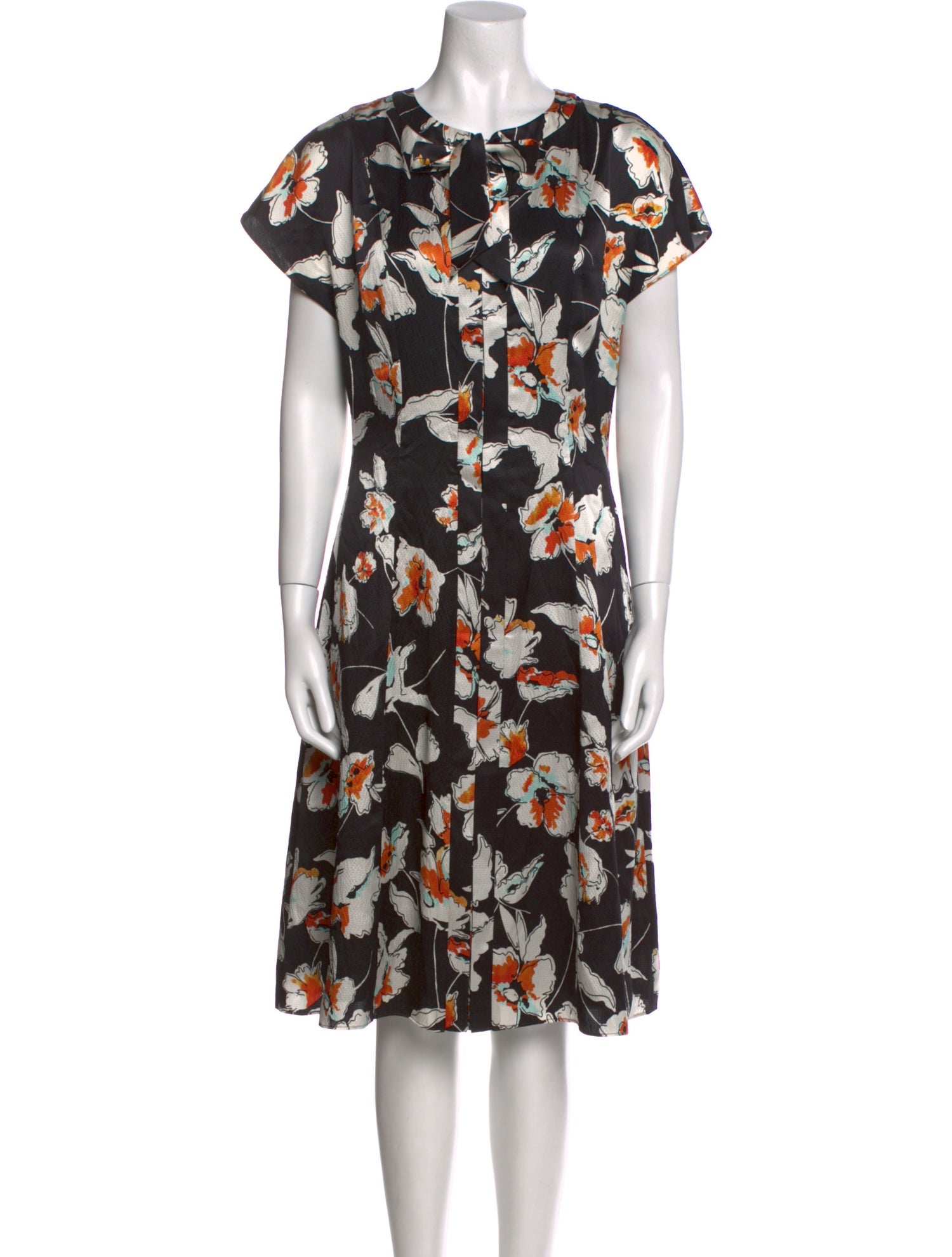 St. John Silk Knee-Length Dress