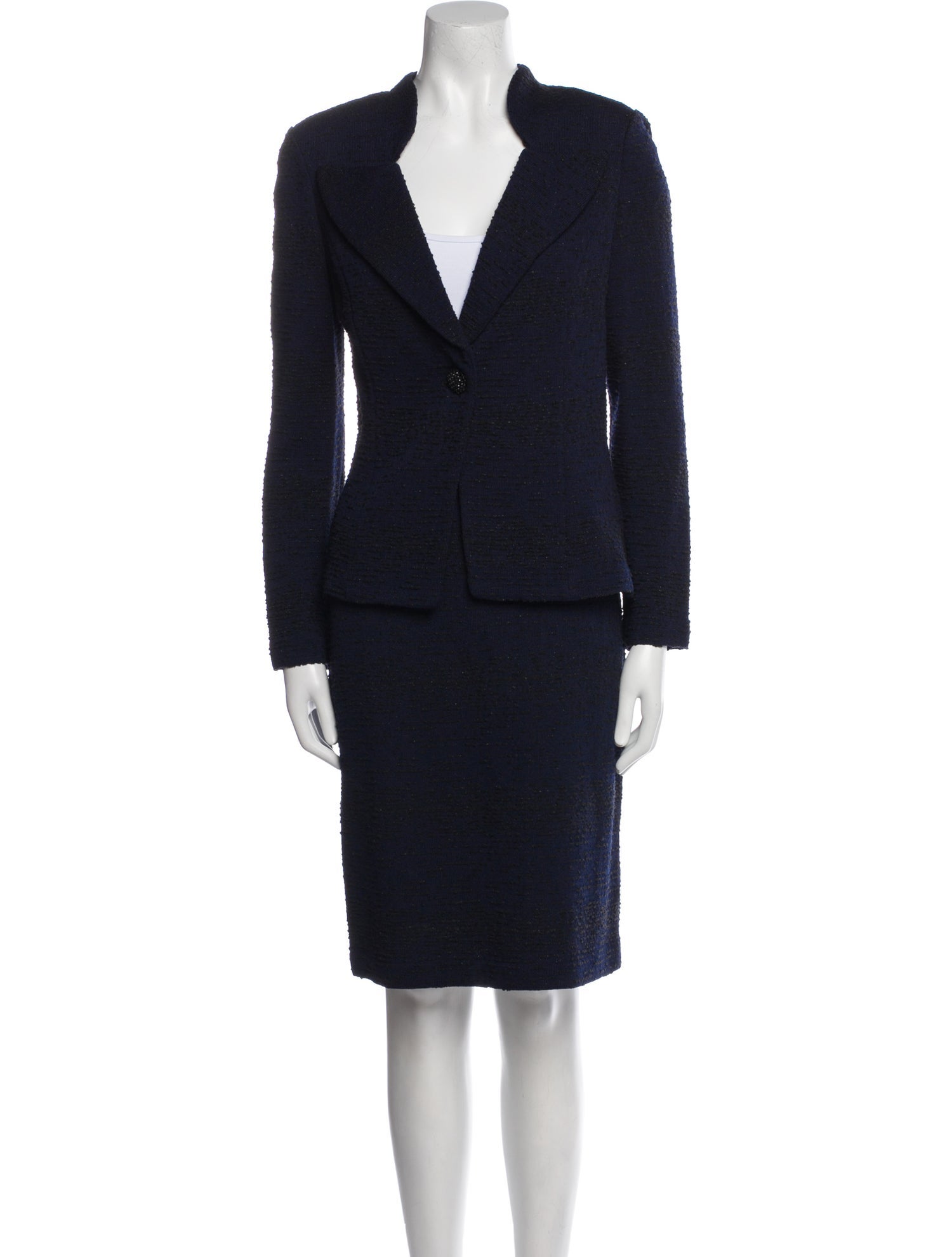 St. John Crystal Embellishments Skirt Set