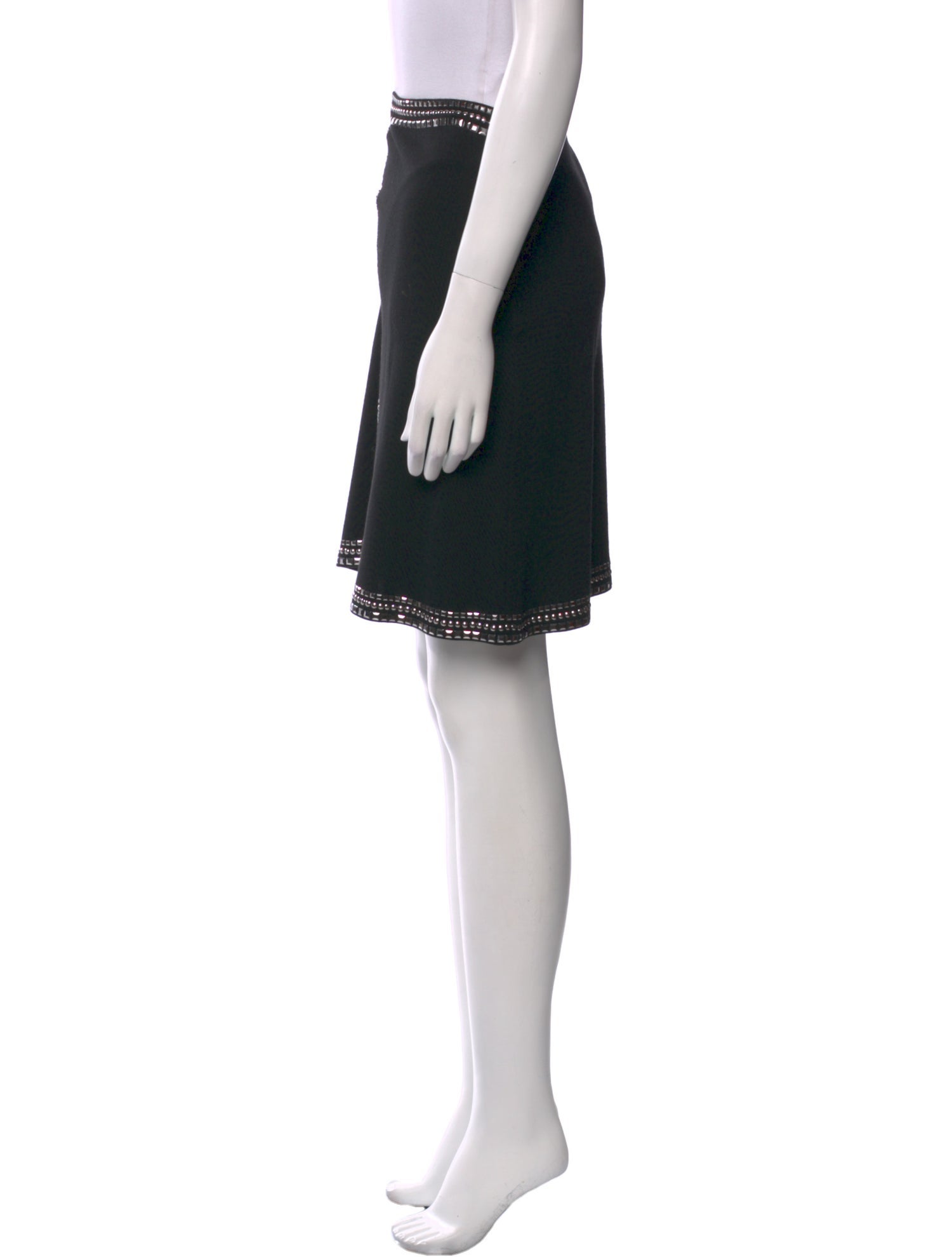 St. John Studded Accents Mini Skirt