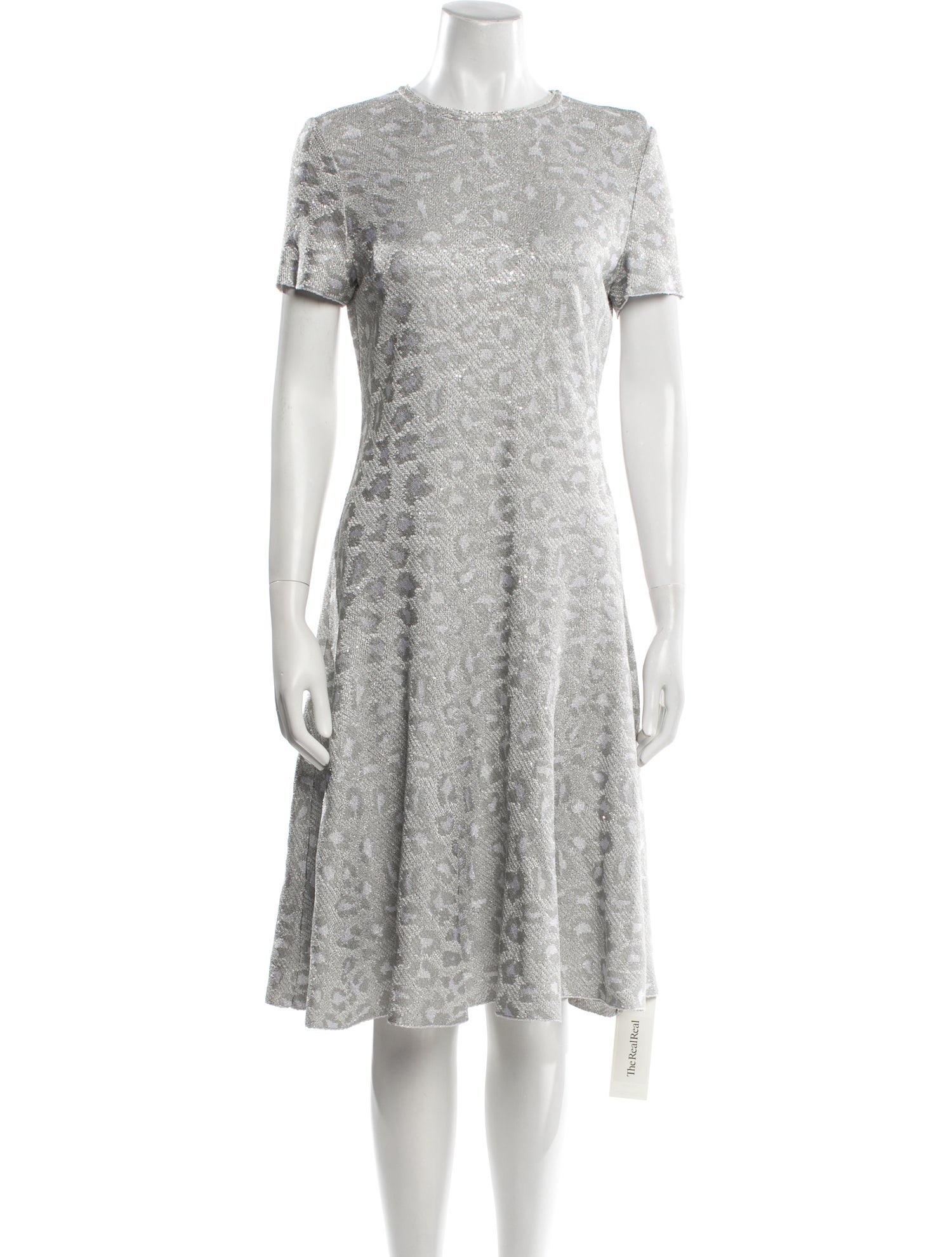 St. John Printed Knee-Length Dress w/ Tags