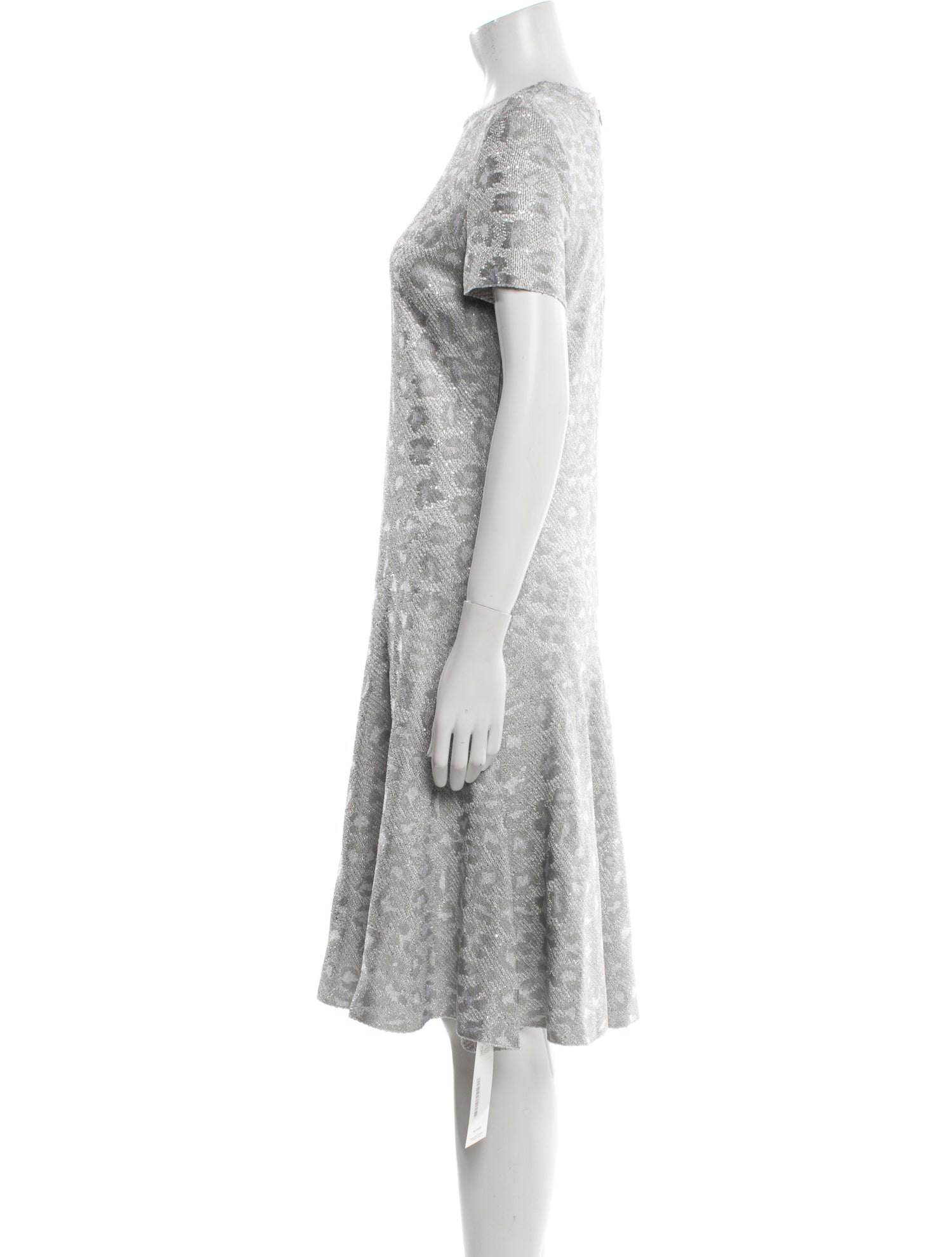 St. John Printed Knee-Length Dress w/ Tags