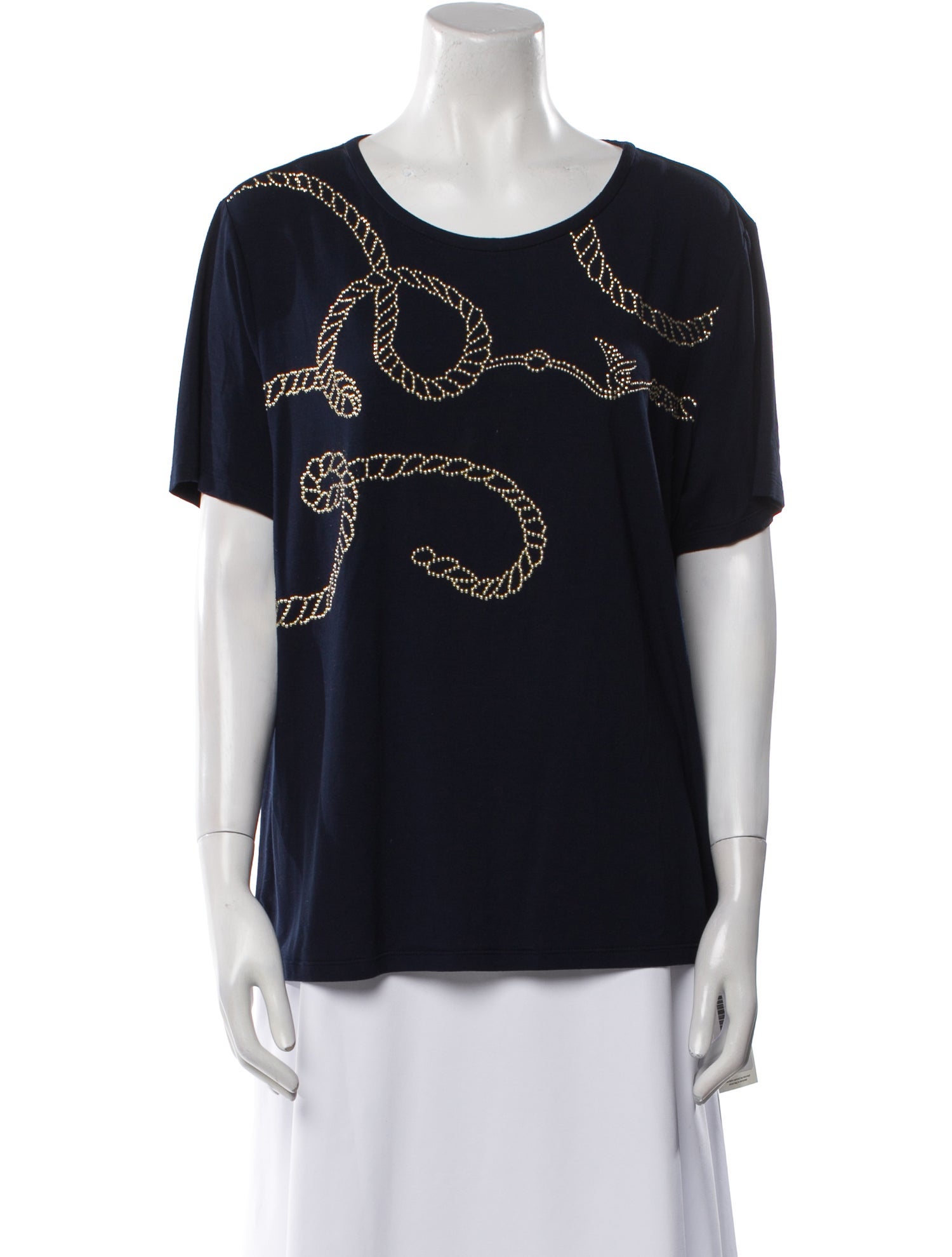 St. John Scoop Neck Short Sleeve T-Shirt