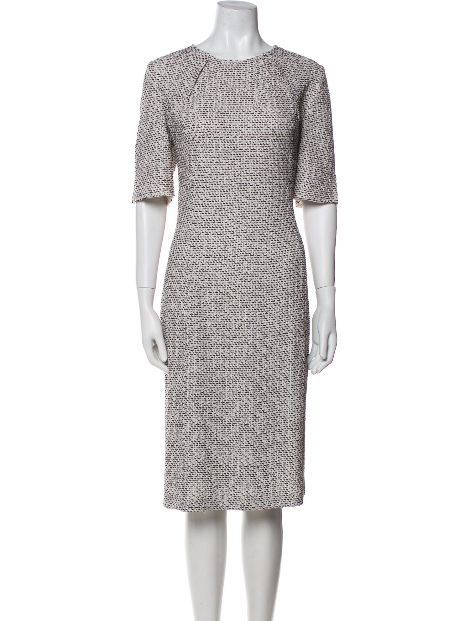 St. John Scoop Neck Midi Length Dress