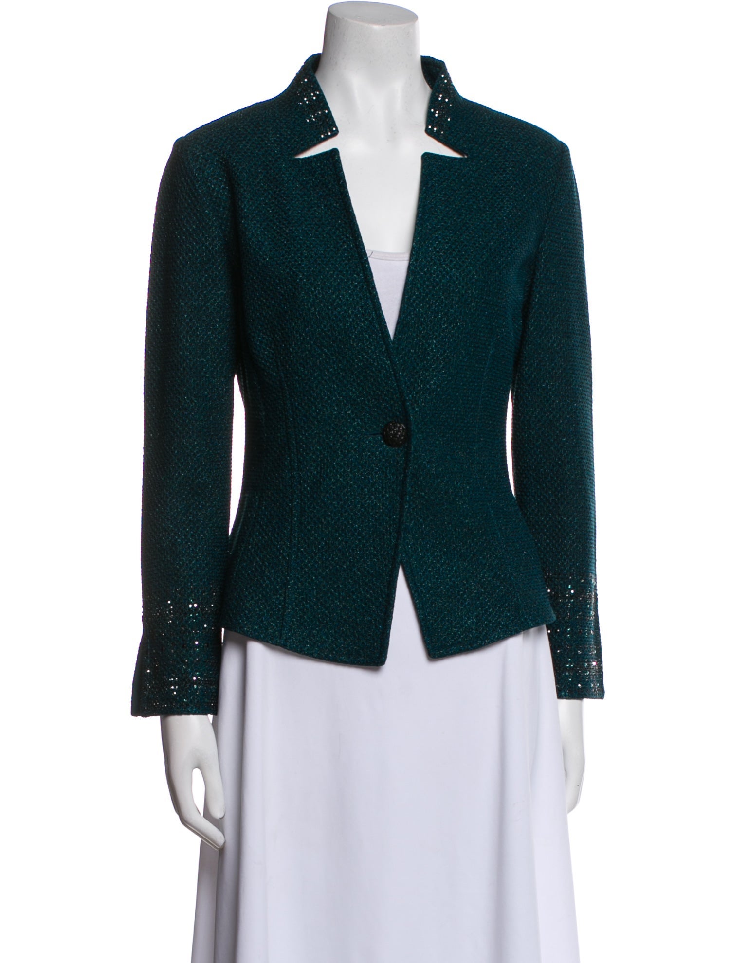 St. John Tweed Pattern Blazer