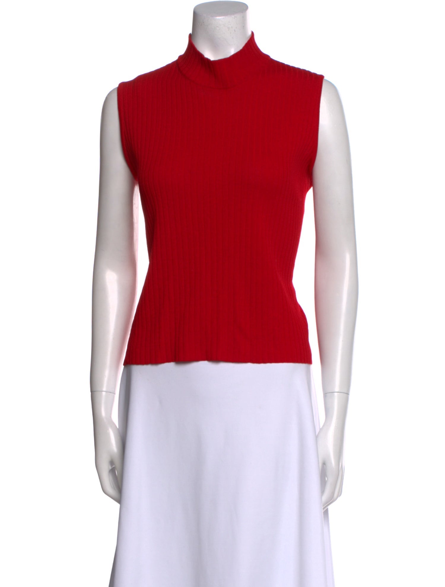 St. John Wool Mock Neck Top