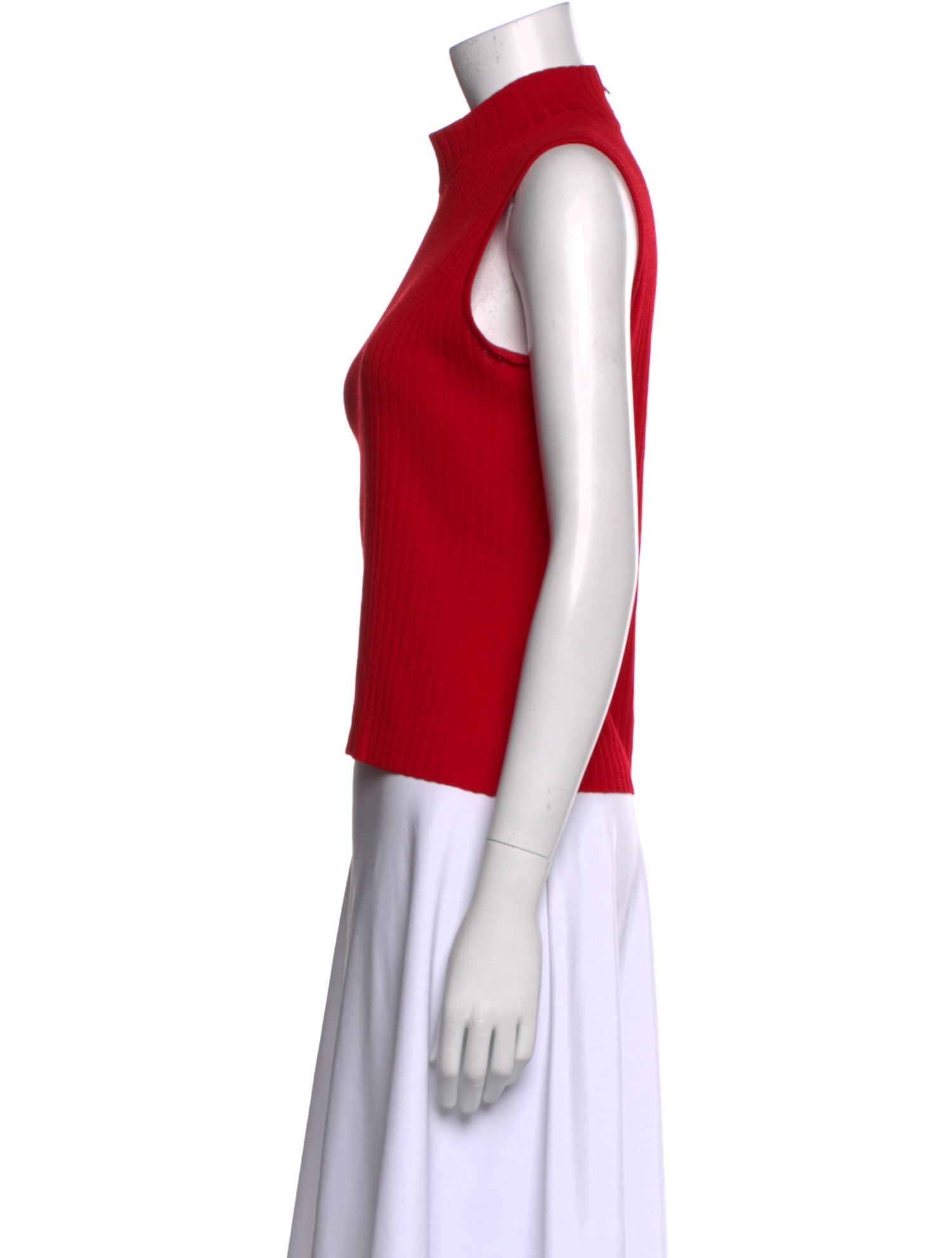 St. John Wool Mock Neck Top