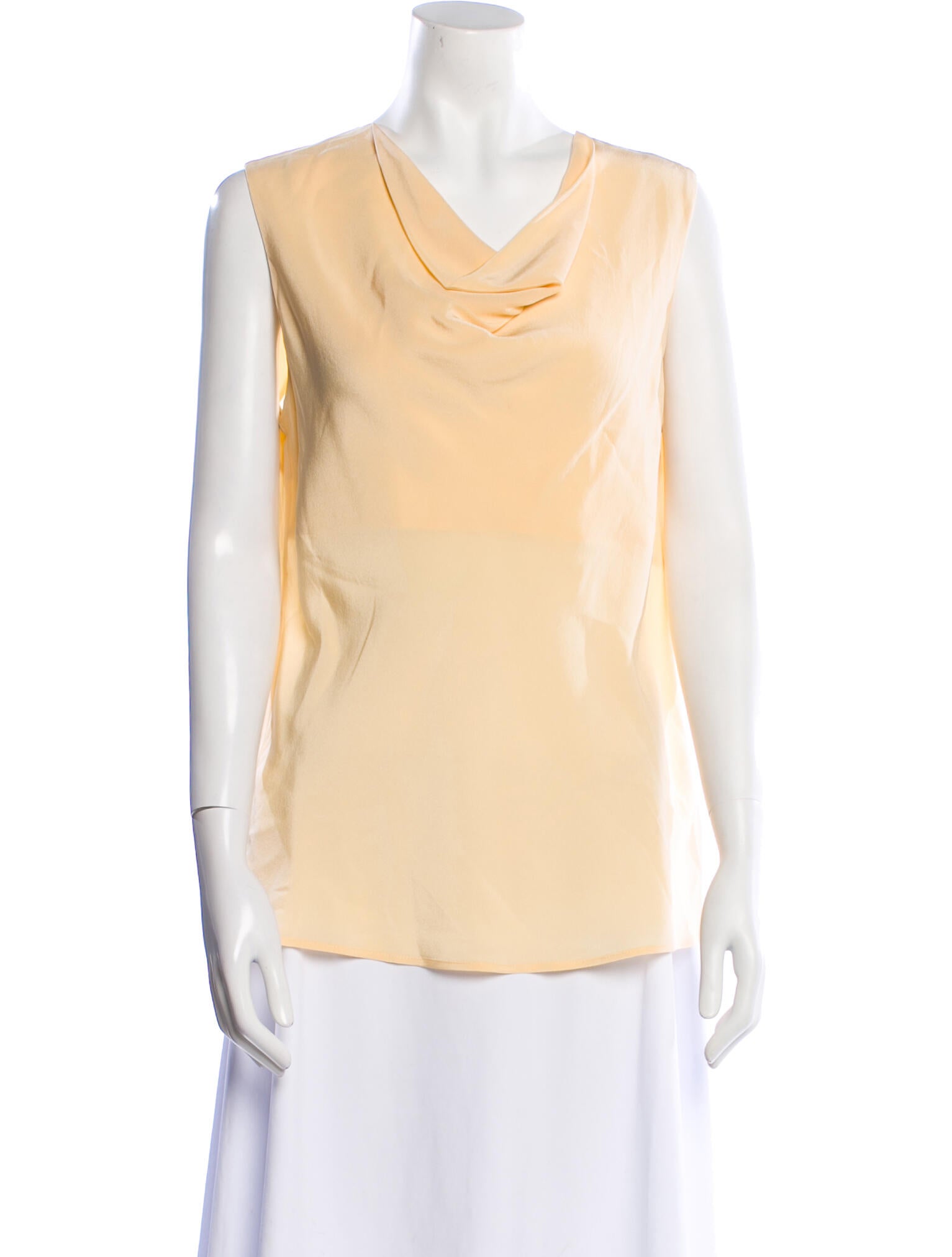 St. John Silk Cowl Neck Top