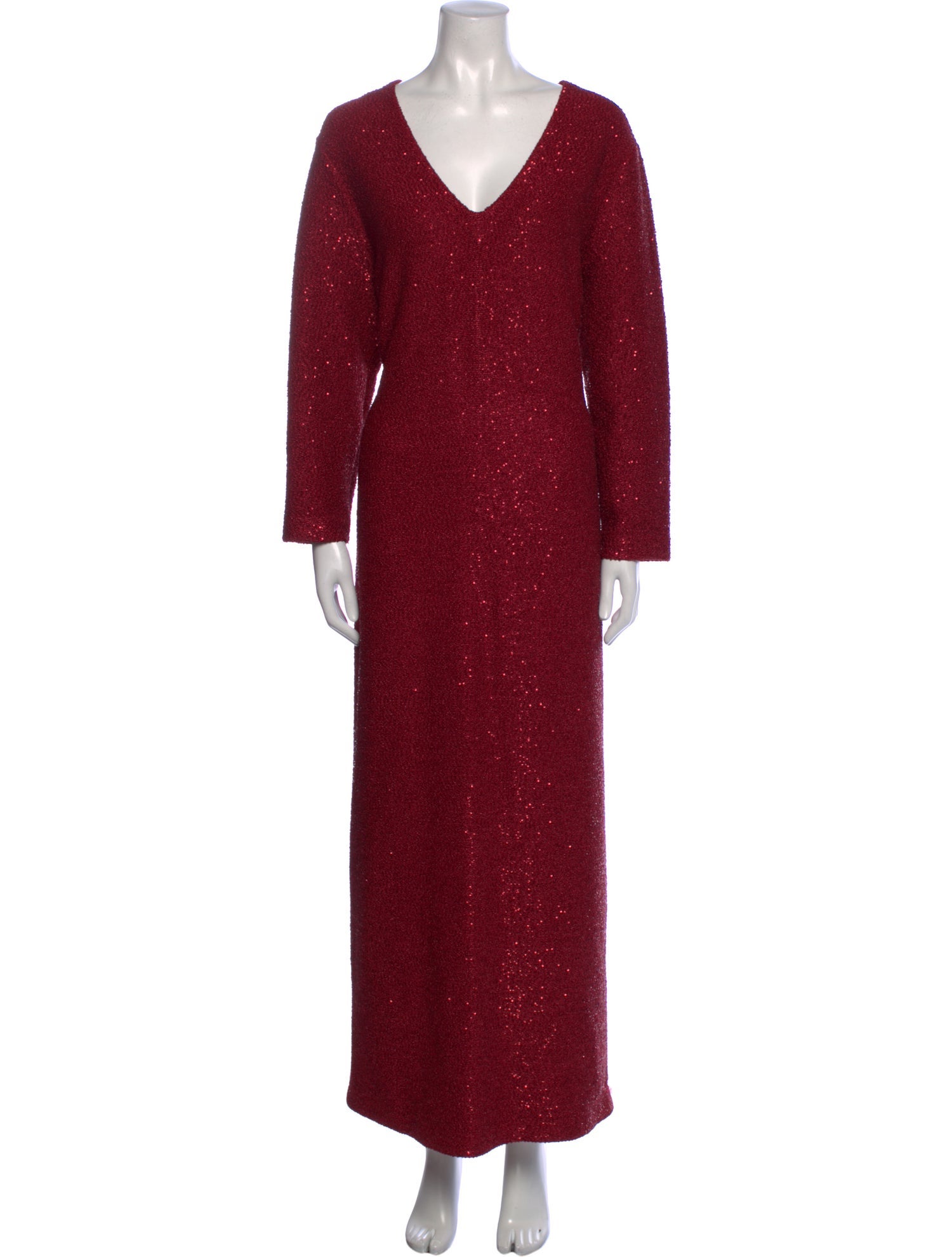 St. John V-Neck Long Dress