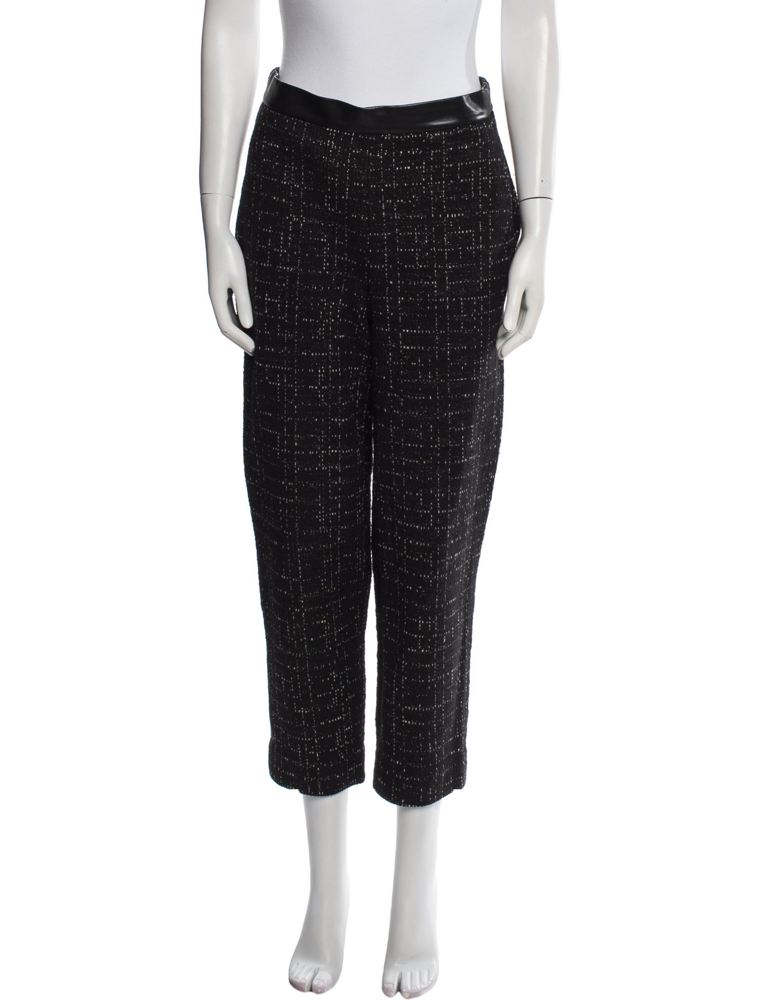St. John Tweed Pattern Straight Leg Pants