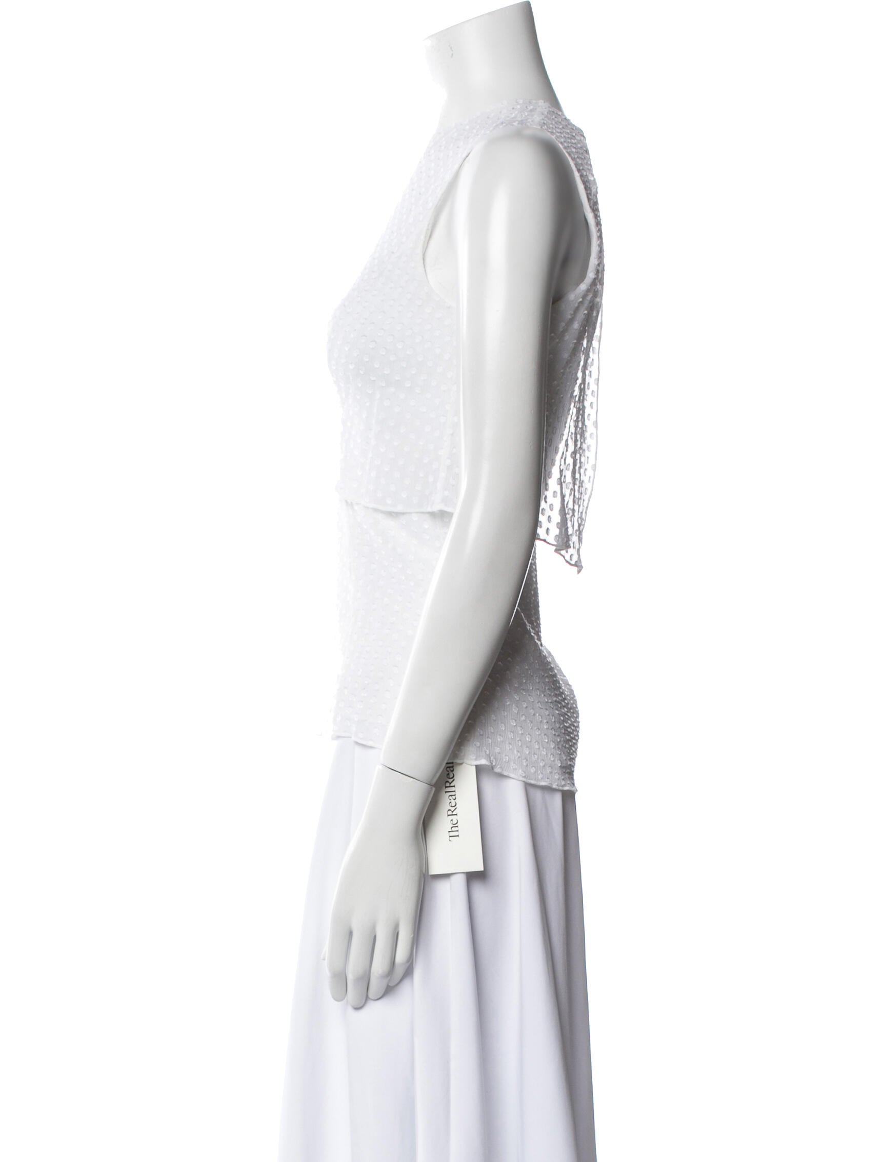 St. John Silk Crew Neck Top